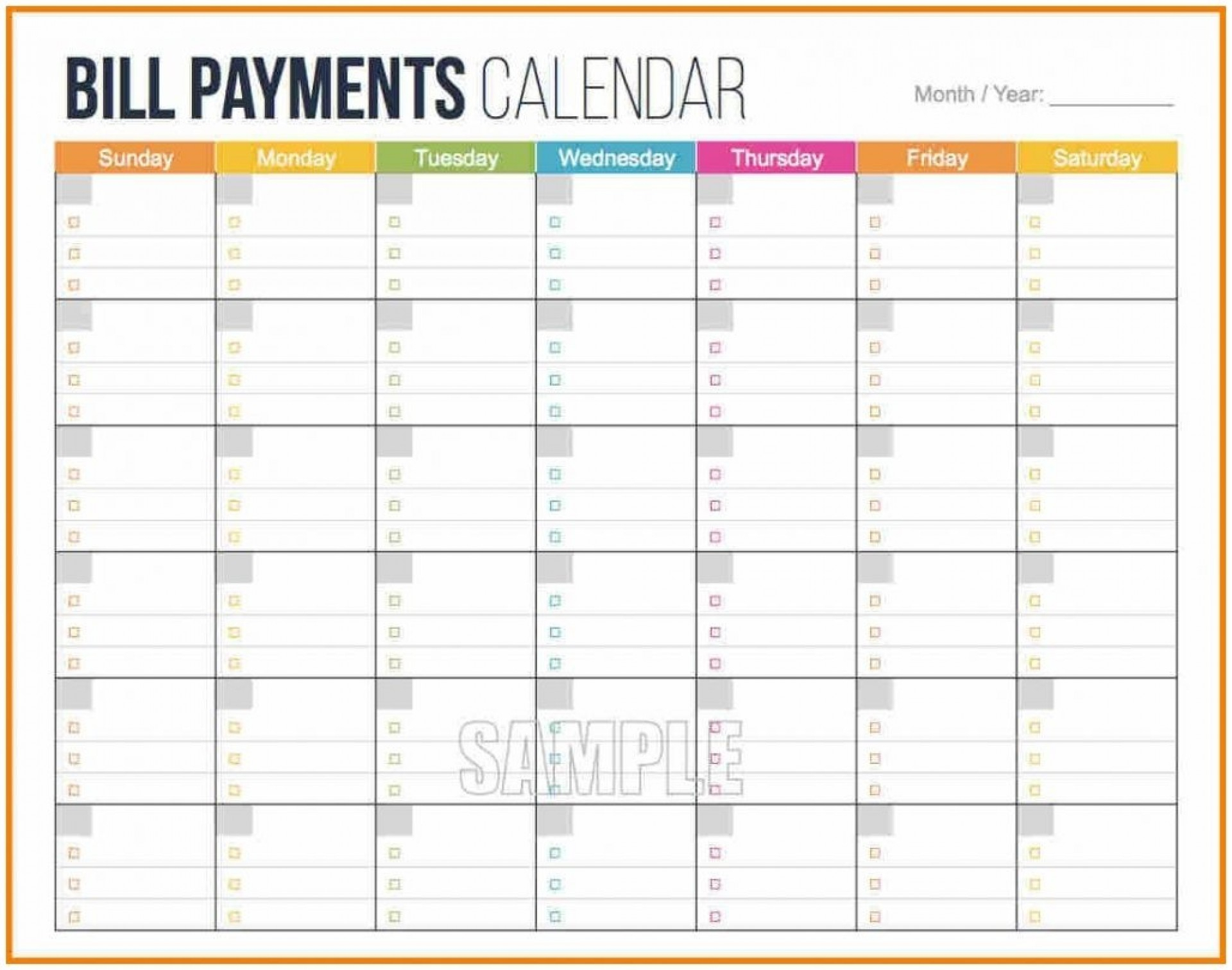 003 Bill Pay Calendar Template Ideas Paying Free Printable throughout Printable Monthly Bill Calendar