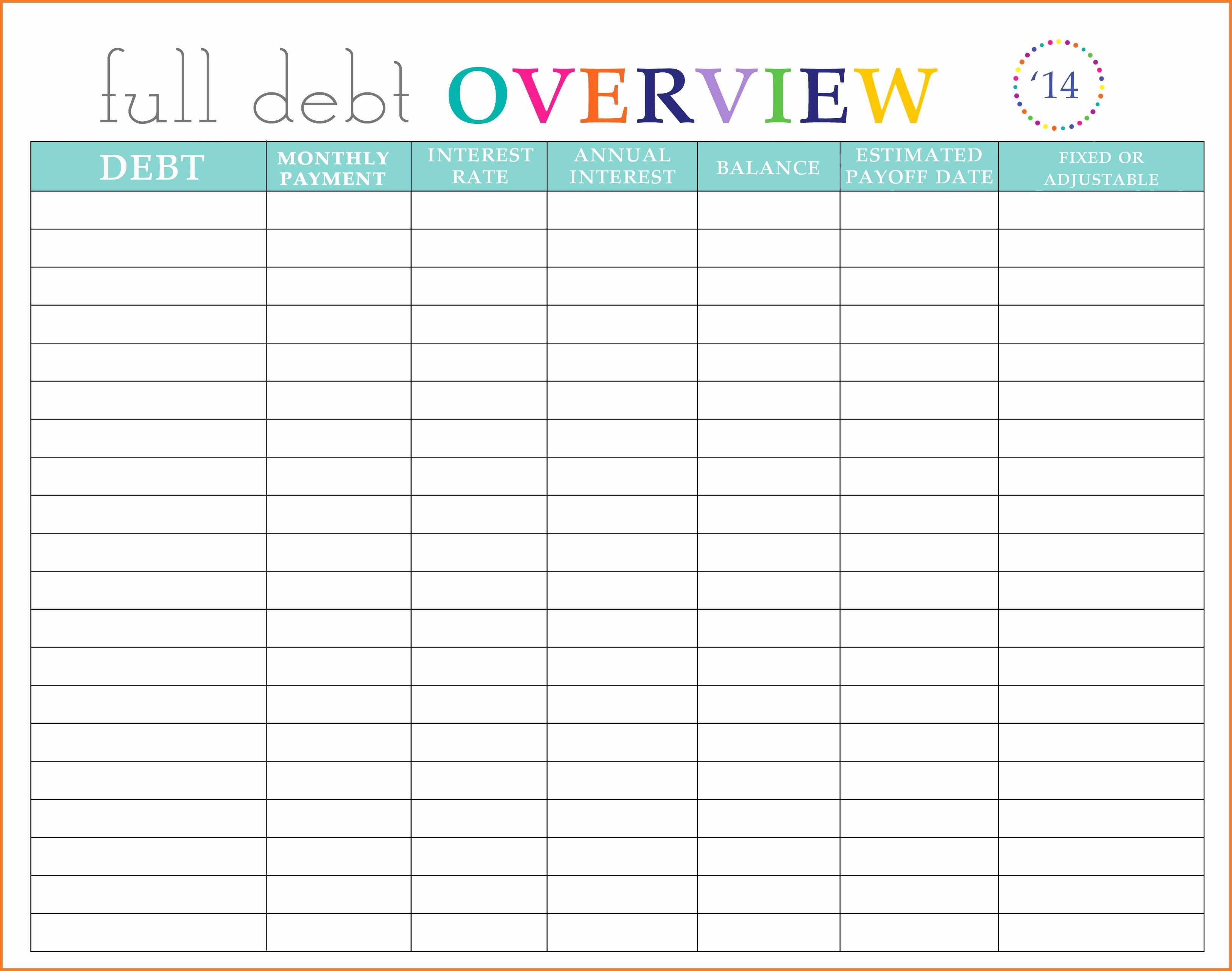 007 Monthly Bill Organizerte Excel Free Tracking Spreadsheet intended for Free Printable Bill Organizer