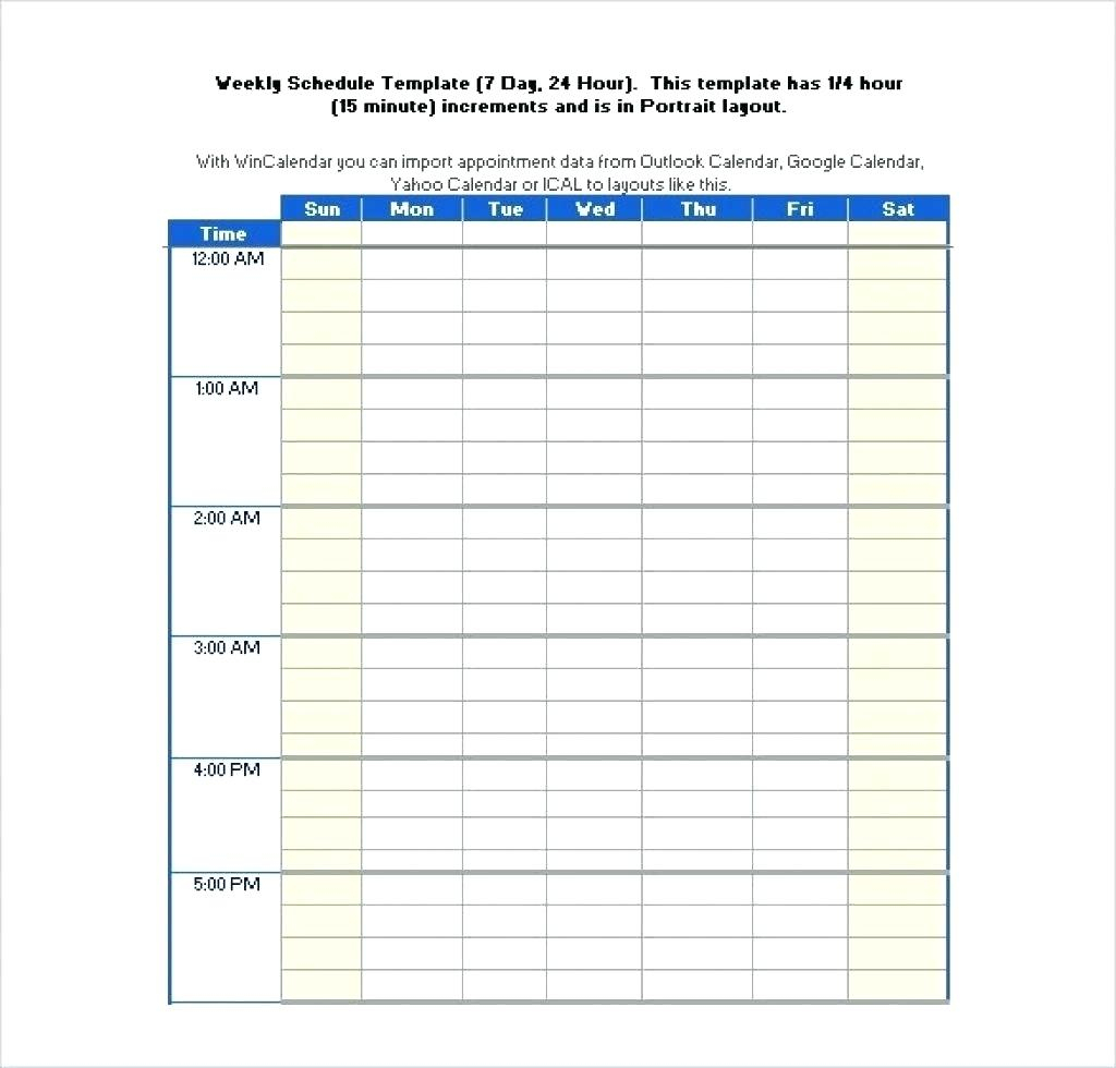 016 Hour Planner Template Ideas Blank Hourly Schedule Day in 24 Hour Planner Template