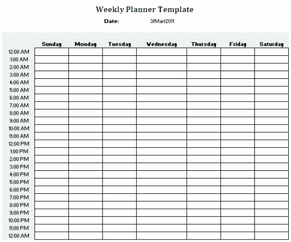 023 Hour Planner Template Lovely Printable Calendar Of Top within 24 Hour Planner Template