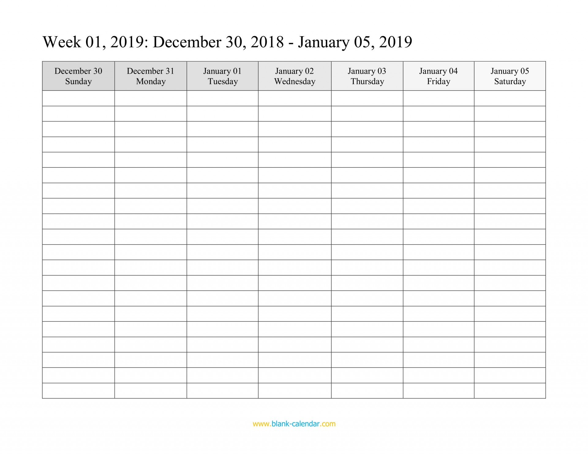 026 Template Ideas Blank Weekly Schedule Word Free Printable in Weekly Schedule With Time Slots