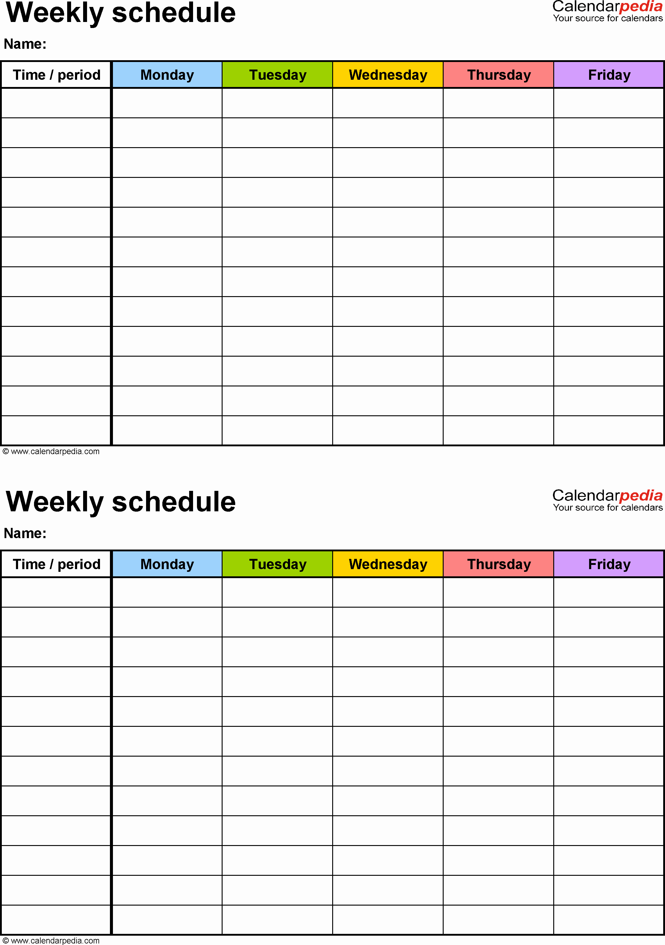 028 Bill Pay Calendar Template Free Online Weekly Schedule for Free Online Weekly Calendar