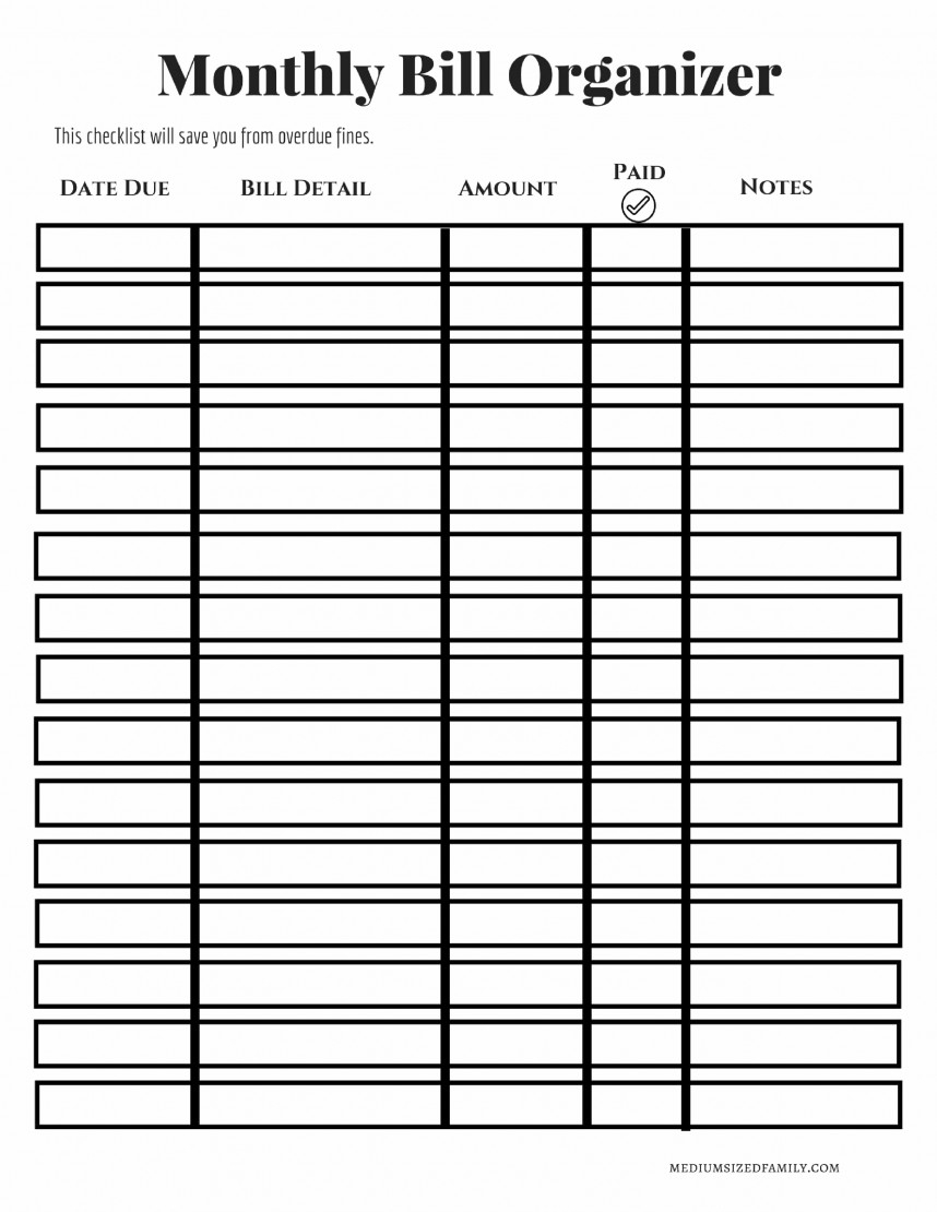 028 Printable Weekly Budget Spreadsheet Downloadable Monthly within Free Printable Bill Organizer