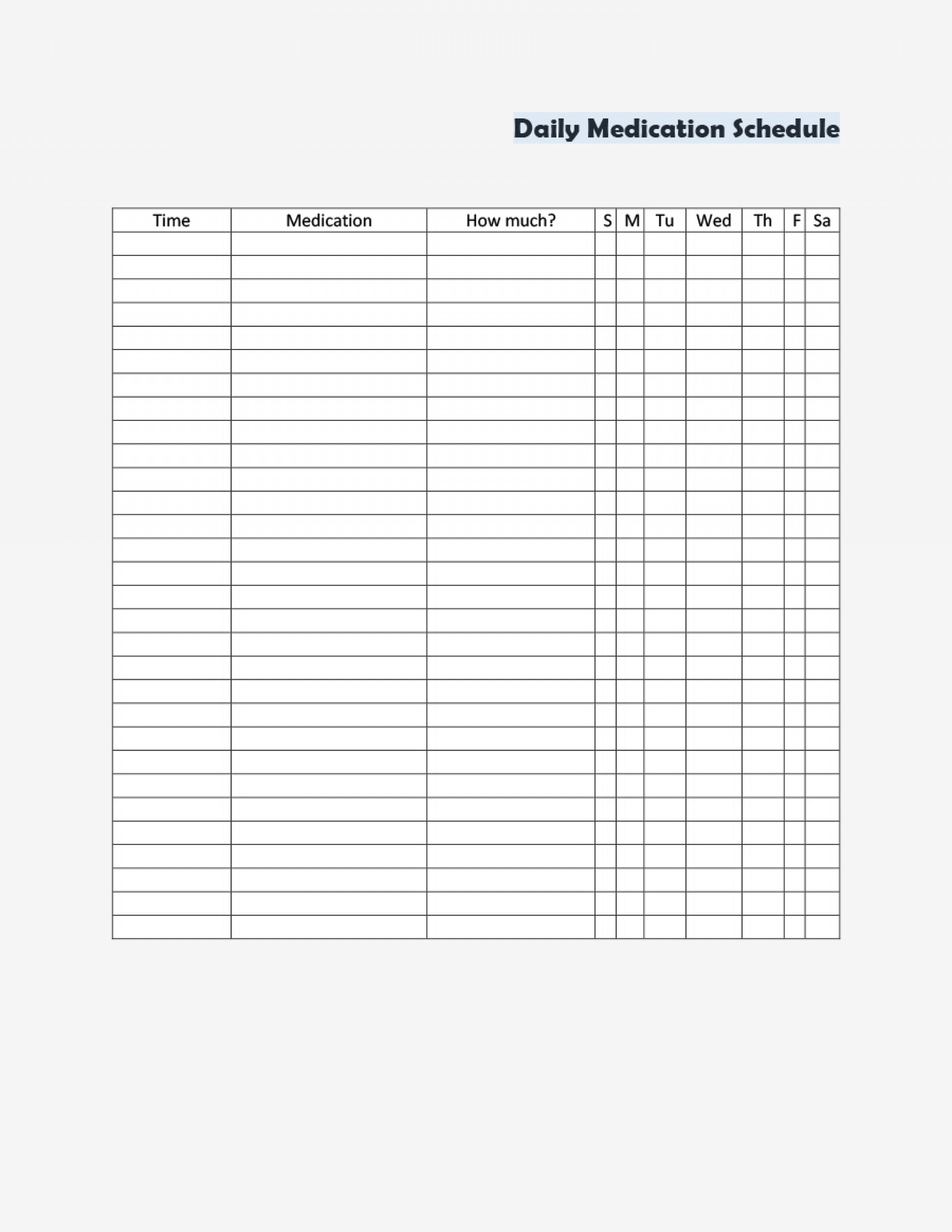 031 Template Ideas Medication Administration Record Excel pertaining to Camp Schedule Template