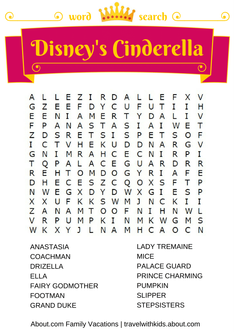 14 Free Printable Disney Word Searches, Mazes, And Games In within Free Disney Word Search