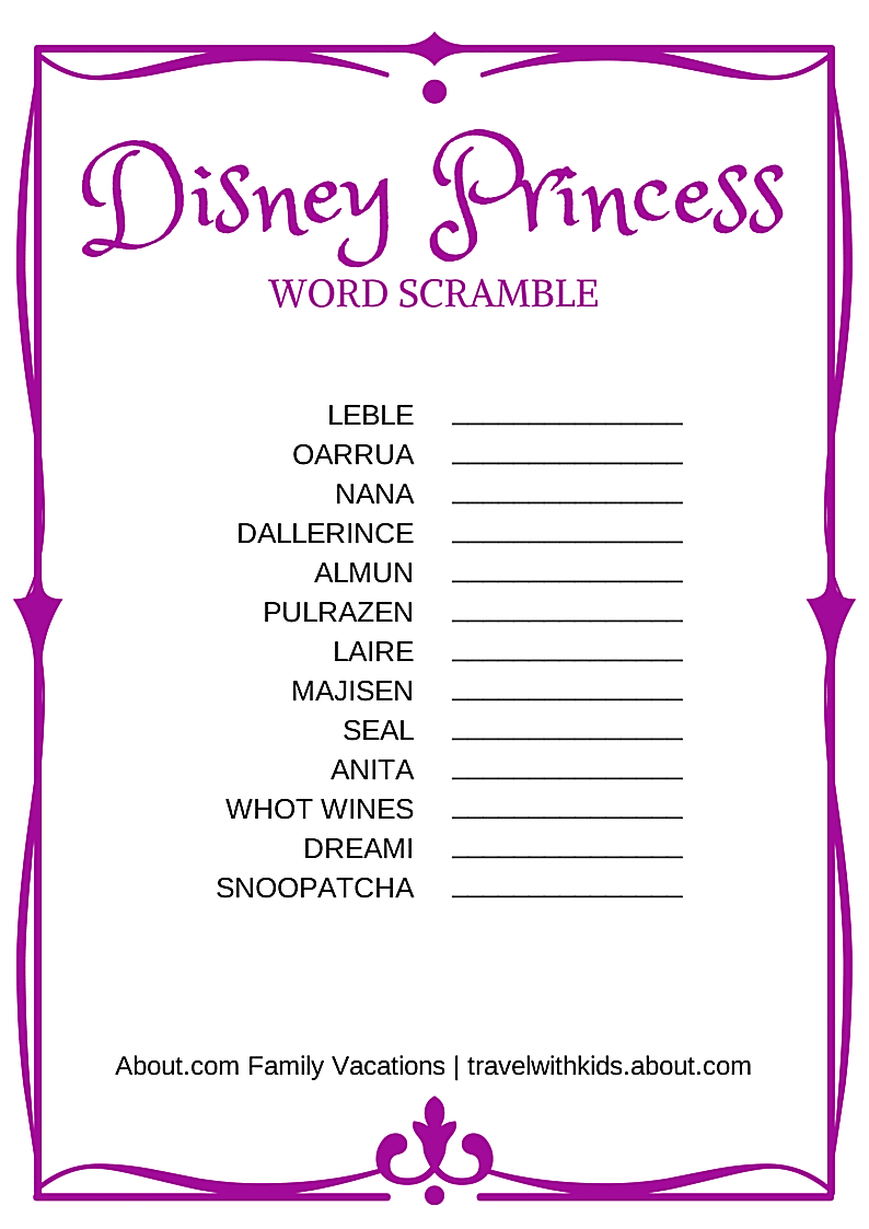 14 Free Printable Disney Word Searches, Mazes, And Games inside Disney Princesses Word Search