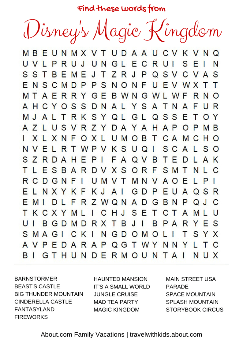 14 Free Printable Disney Word Searches, Mazes, And Games pertaining to Disney Word Search Printable