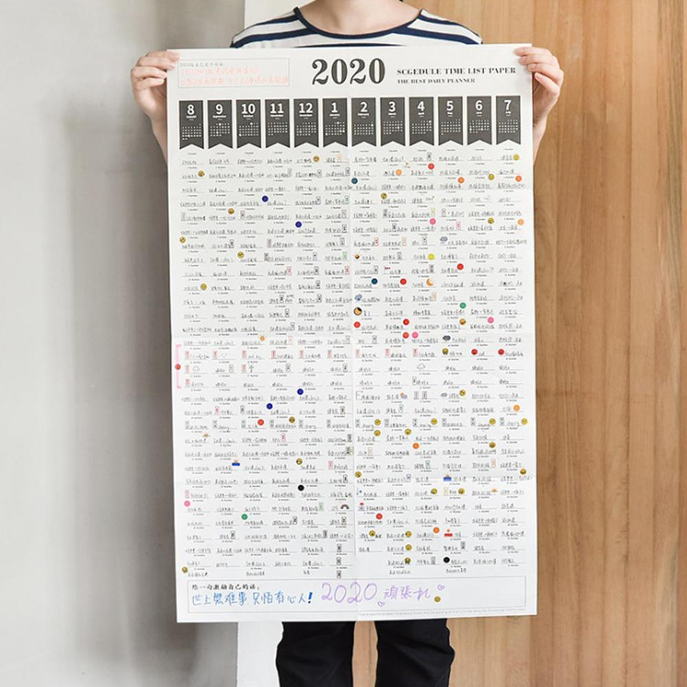 1Pcs 2020 Calendar Wall Calendar 365 Days Countdown Diary for 365 Countdown Calendar
