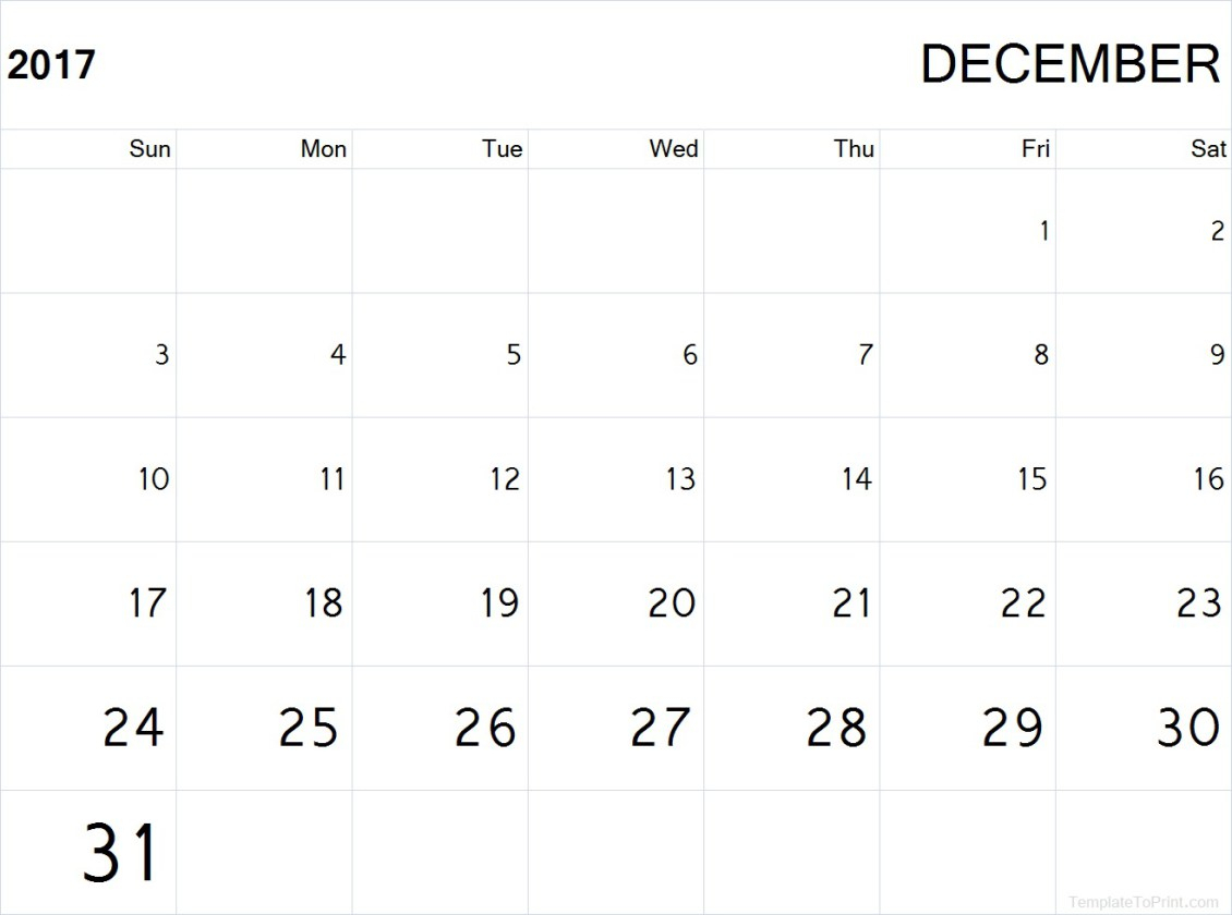 2017 December Calendar Printable Template | Editable Dec pertaining to December 2017 Calendar Printable