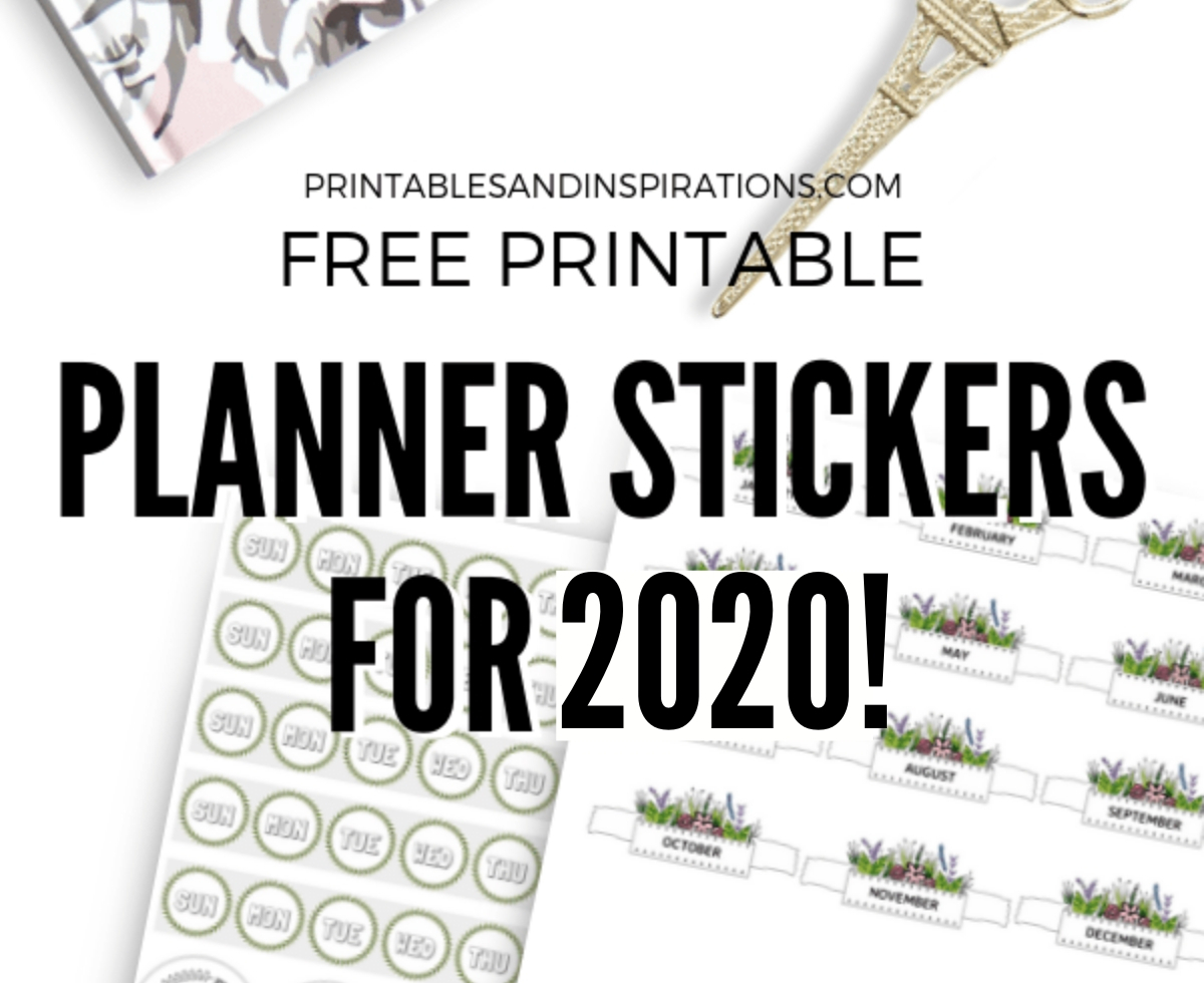 2020 Free Printable Planner Stickers And Calendars intended for Calendar Numbers 1-31 Printable