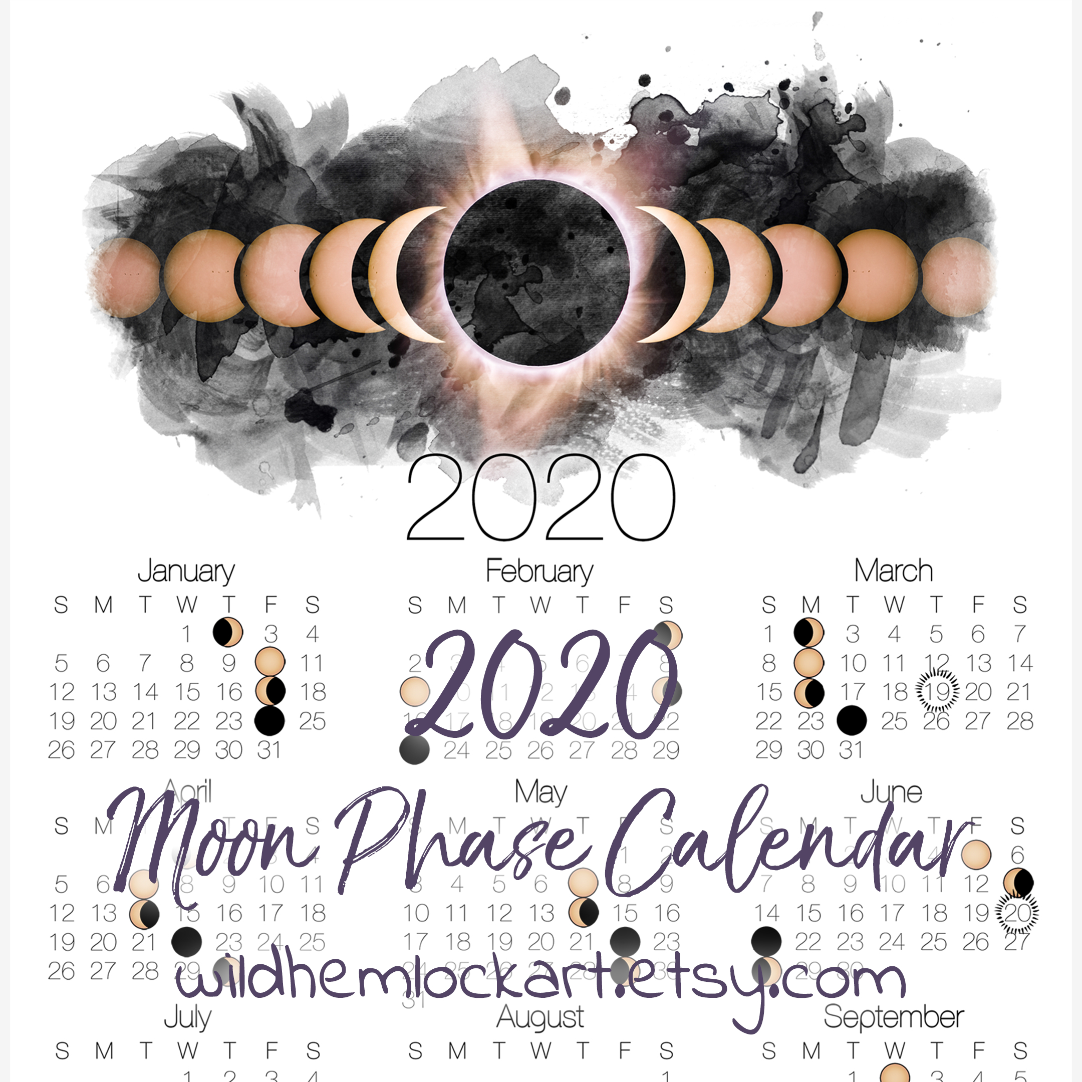 2020 Moon Phase Calendar  Lunar Calendar With Solar Eclipse throughout Om Lunar Calendar