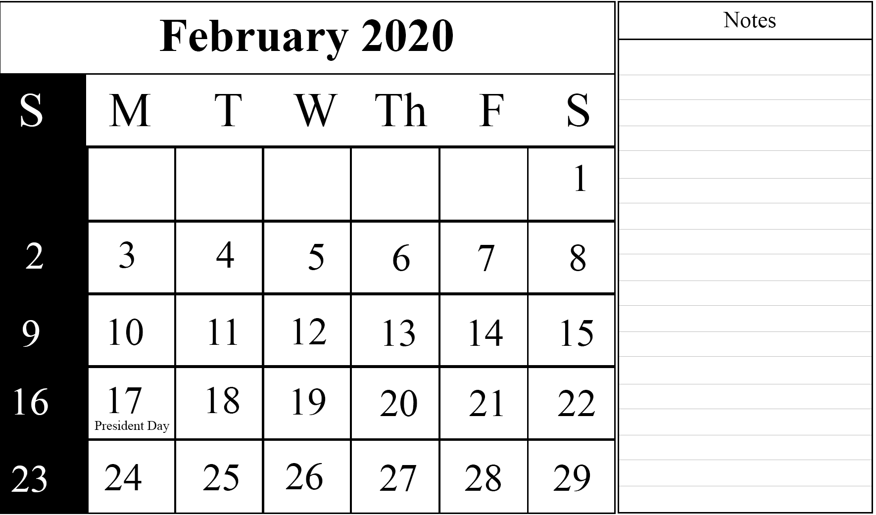 2020 Printable Calendar By Month  Yatay.horizonconsulting.co inside Free Printable 5 Day Monthly Calendar 2020