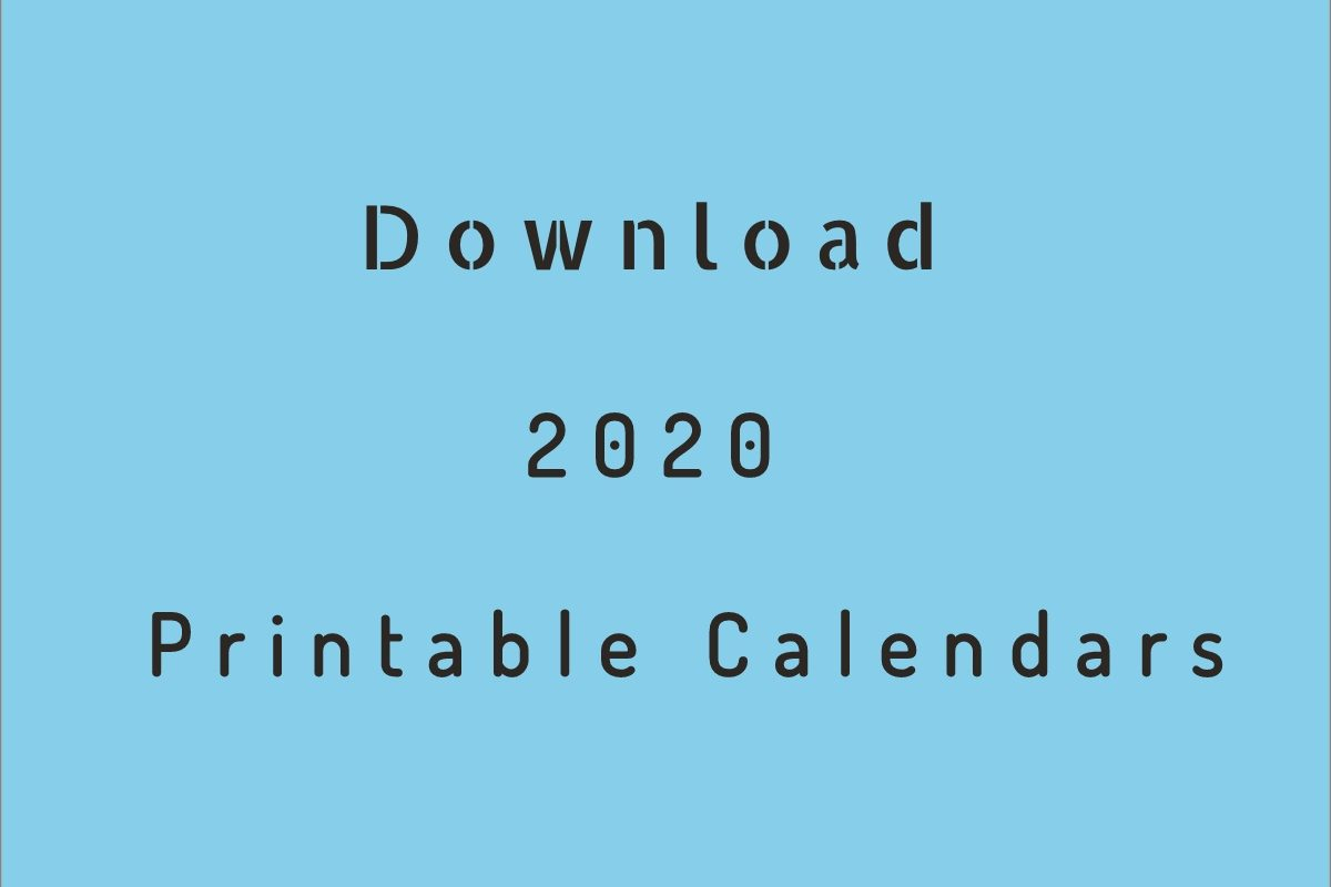 2020 Printable Calendar  Download Free Blank Templates throughout 2020 Employee Attendance Calendar