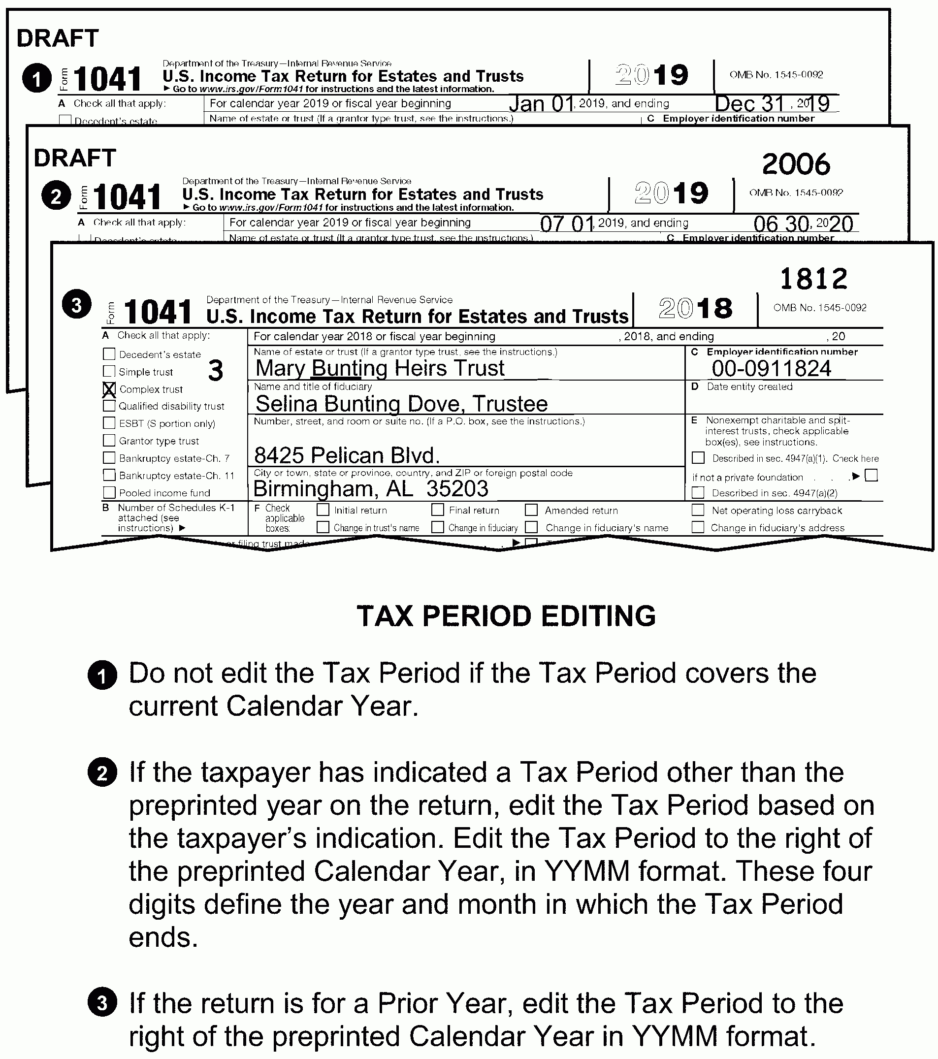 3.11.14 Income Tax Returns For Estates And Trusts (Forms regarding Isabel A Calendar Year Taxpayer