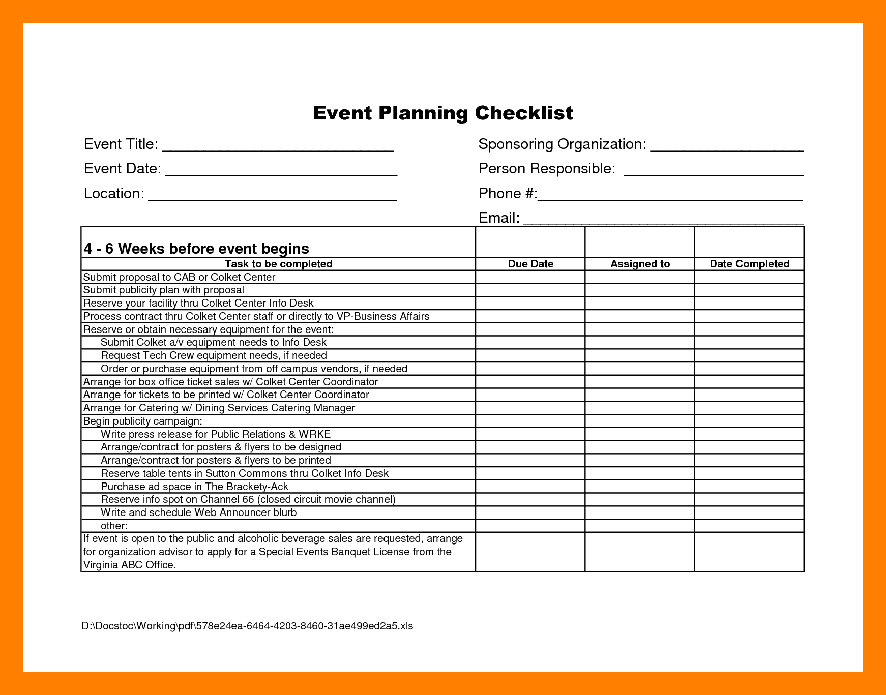 3 The Benefits Of Using Event Planning Template Free intended for Event Planning Template Excel