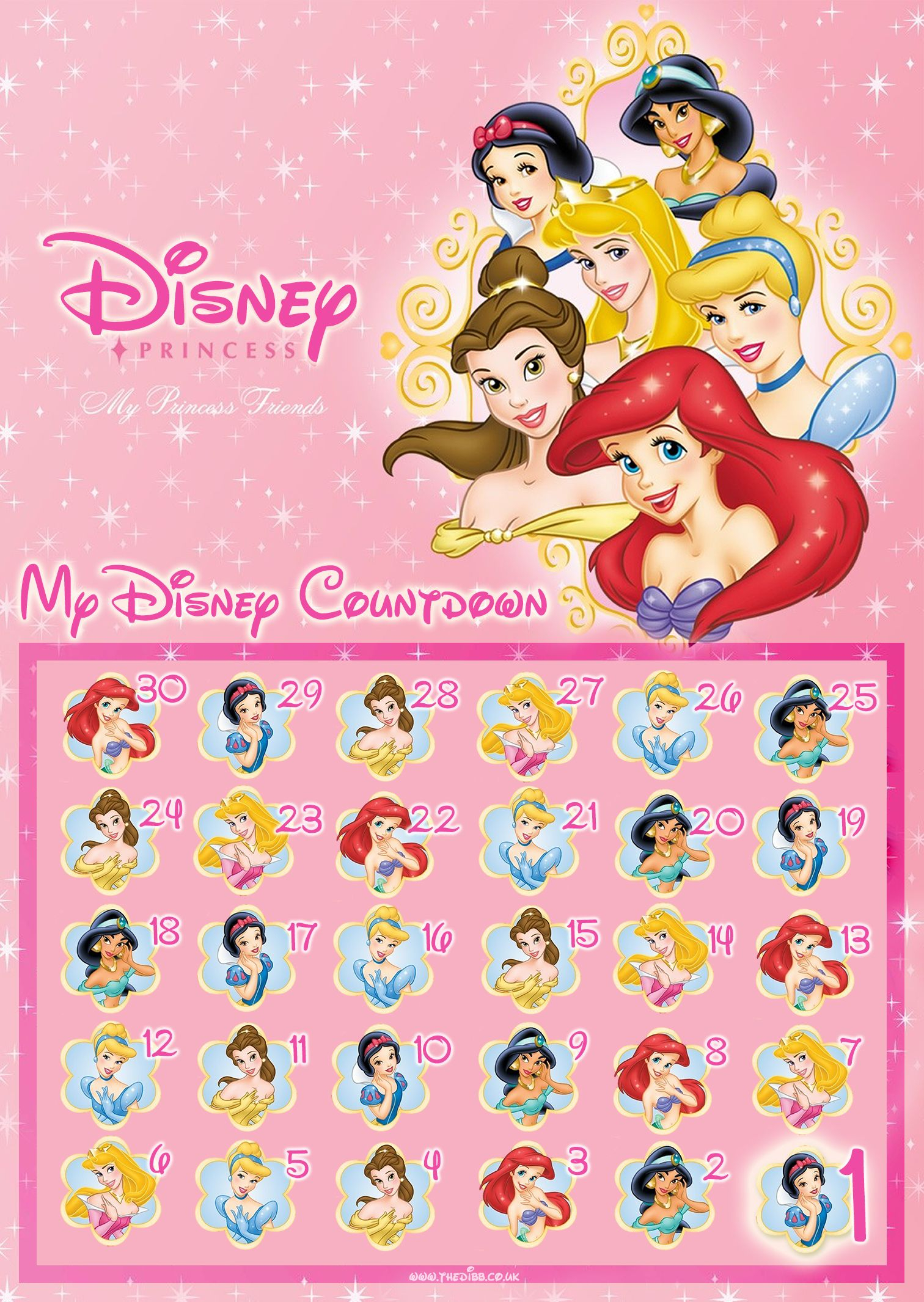 30 Day Disney Countdown Calendars | Disney Countdown with Disney Countdown Calendar App