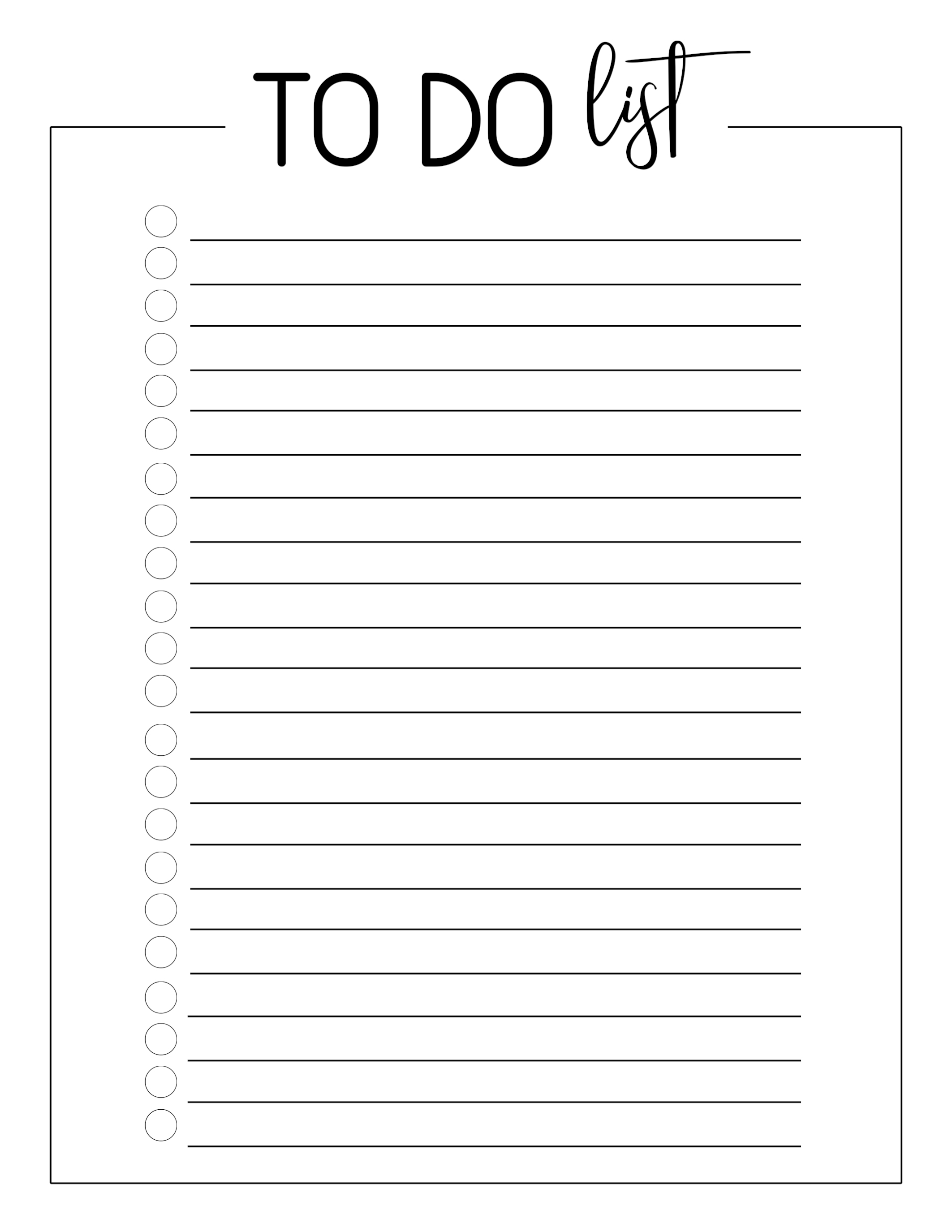 3Cf515 Blank Checklist Templates | Wiring Library throughout Printable Blank Checklist