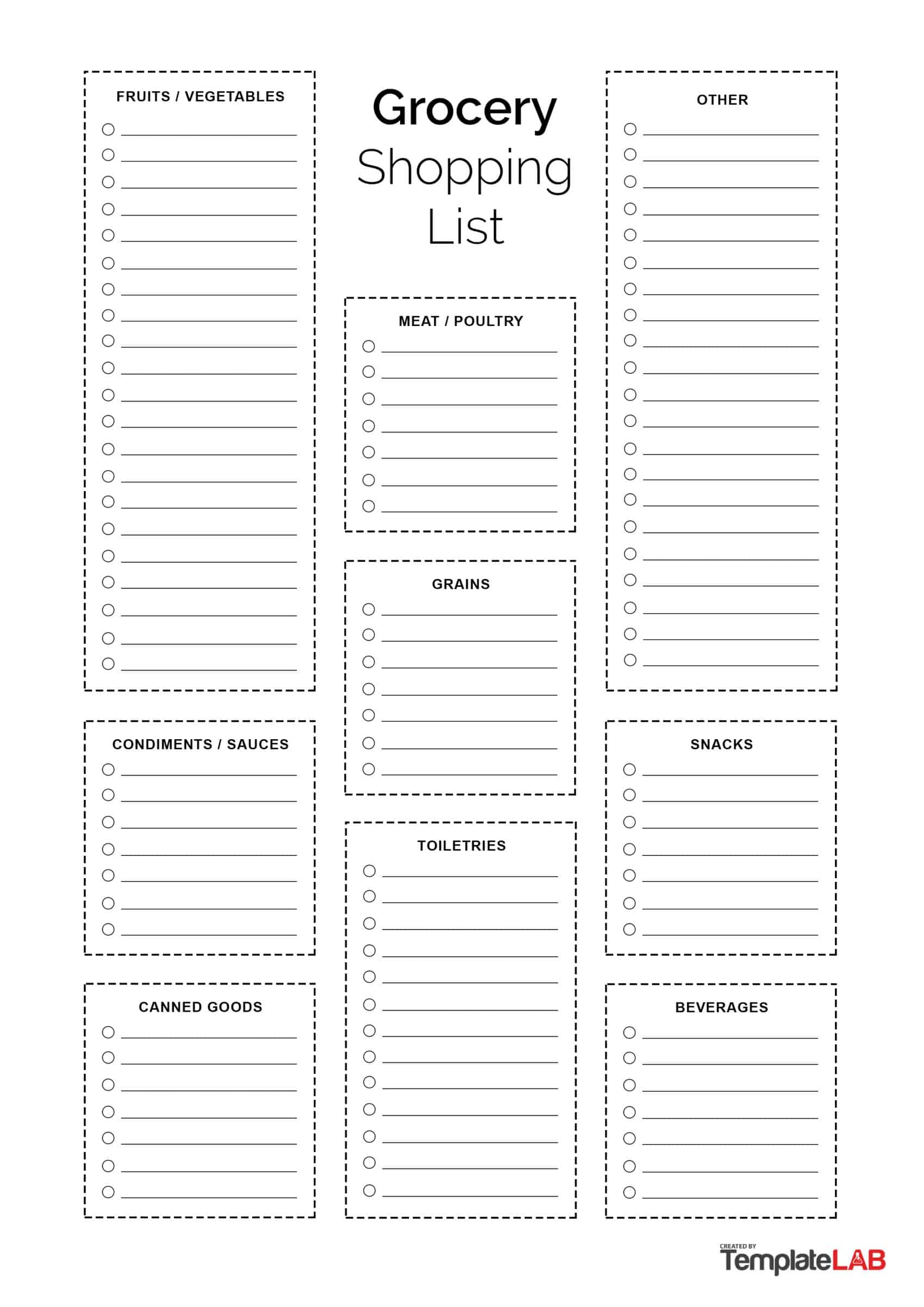 40+ Printable Grocery List Templates (Shopping List) ᐅ throughout Editable Grocery List Template