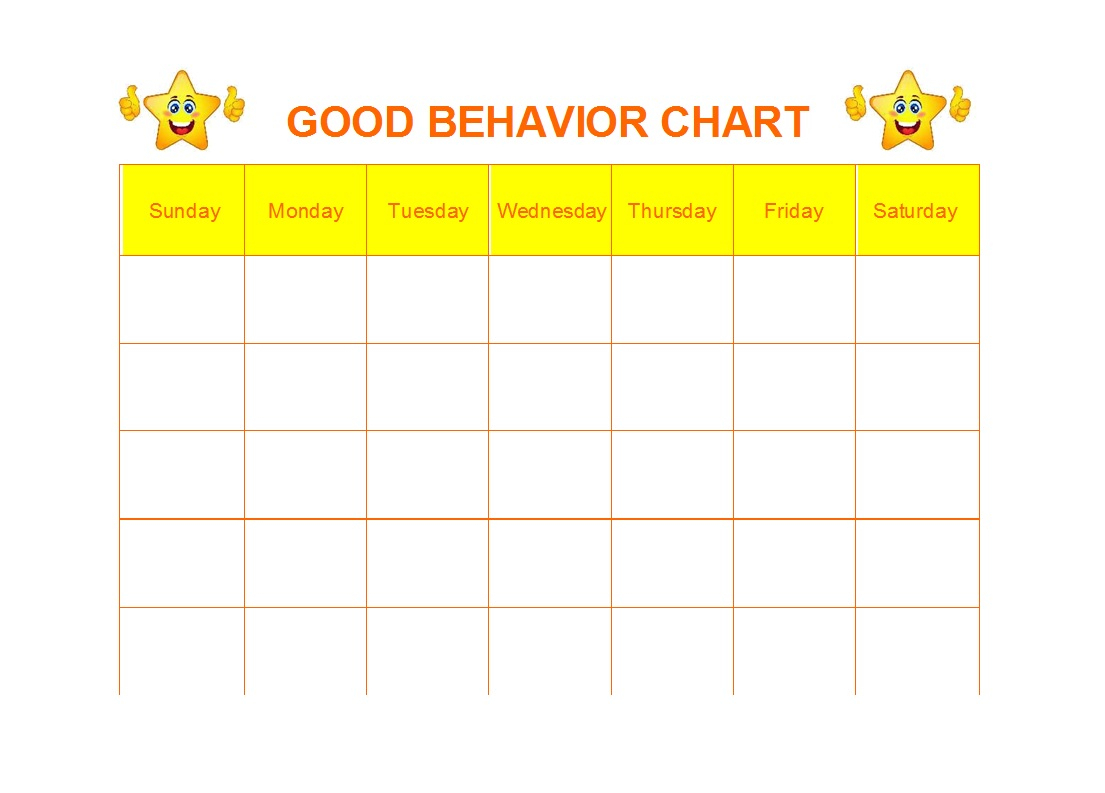 42 Printable Behavior Chart Templates [For Kids] ᐅ Template Lab for Free Printable Behaviour Charts