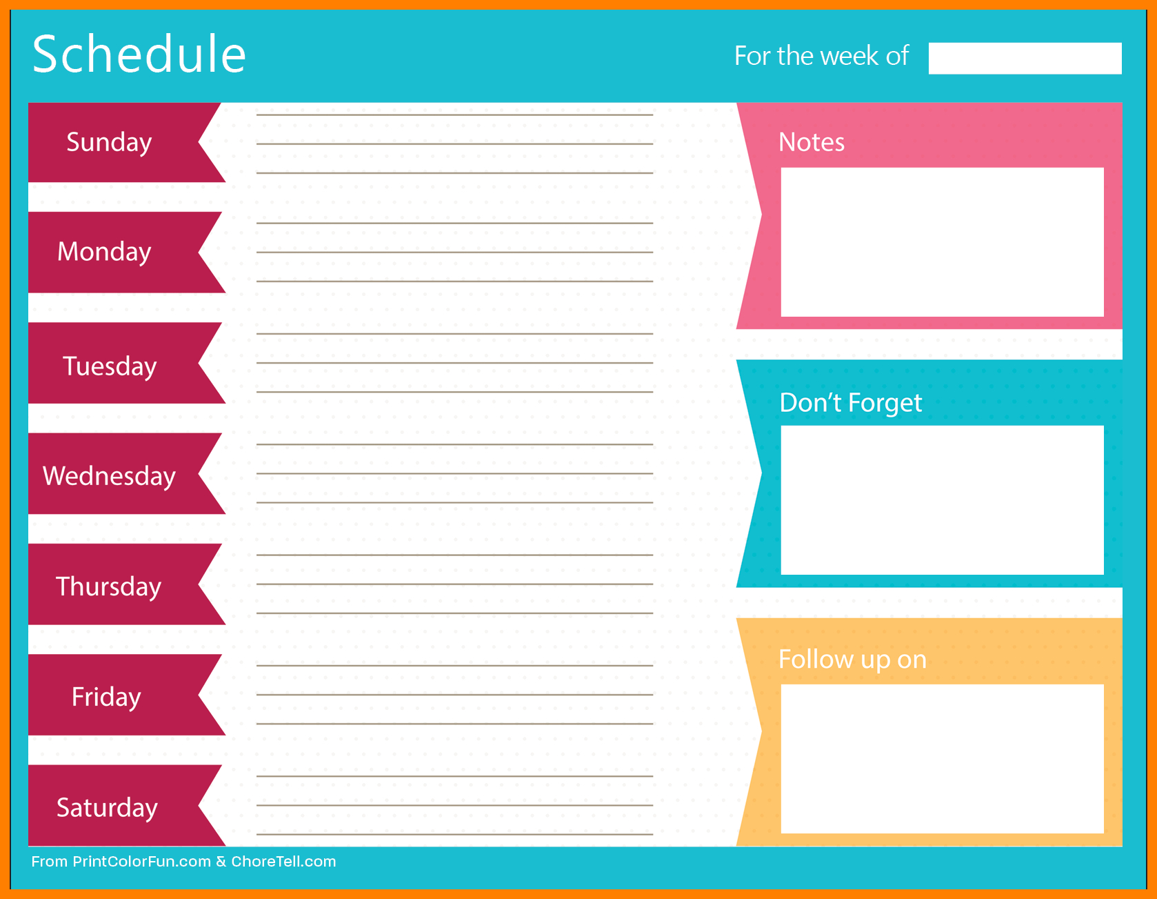 5+ Free Weekly Schedule Printable | Marlows Jewellers with regard to Free Weekly Schedule