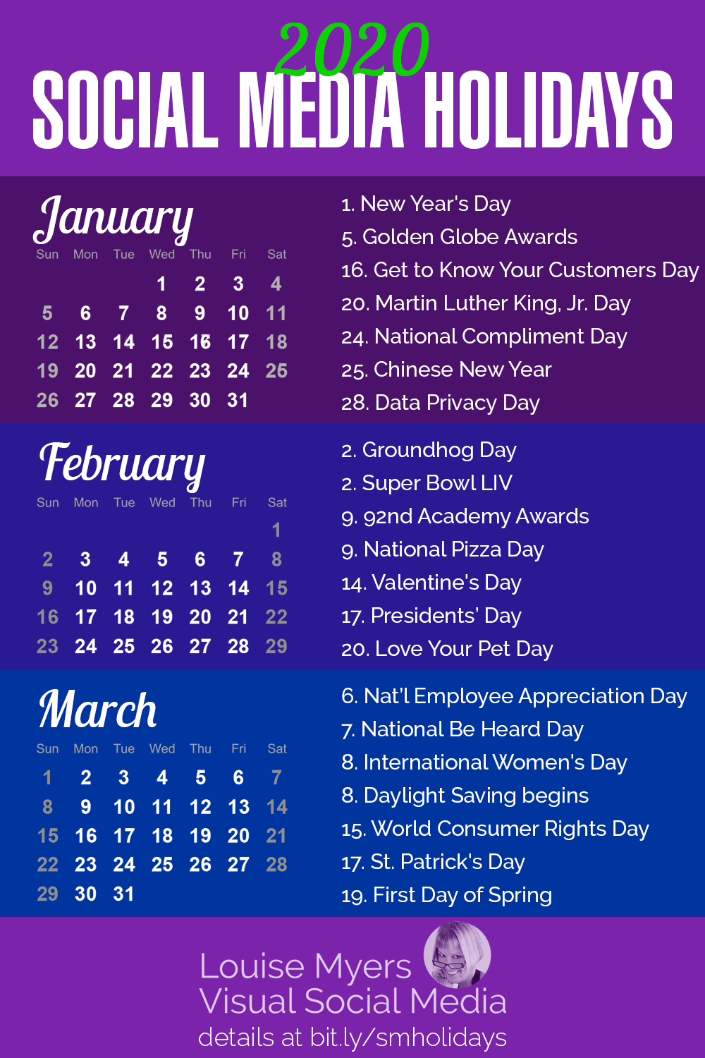 84 Social Media Holidays You Need In 2020: Indispensable! intended for International Days In January