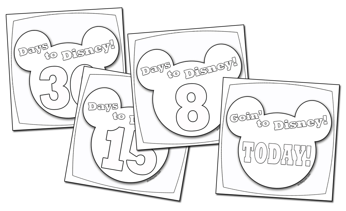 A Disney Countdown Calendar You Can Color throughout Disney World Countdown Calendar Printable