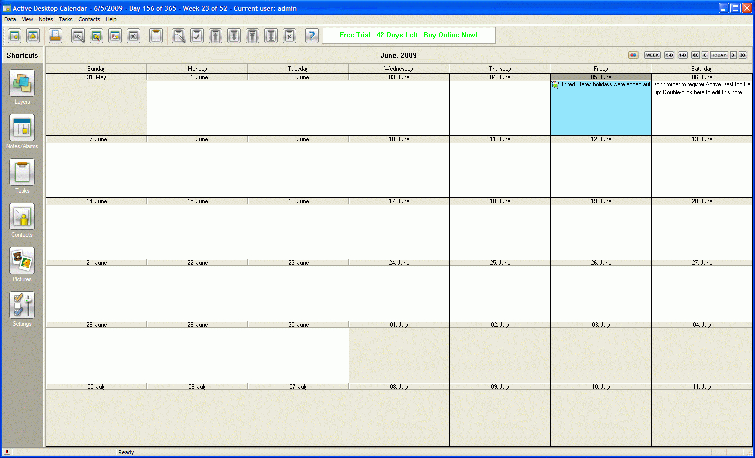 Active Desktop Calendar. Get The Software Safe And Easy. in Active Desktop Calendar 7.96