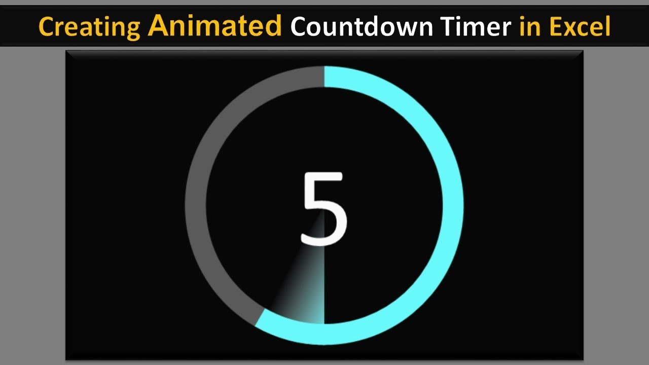 Animated Countdown Timer In Excel | Thedatalabs intended for Deployment Countdown Excel