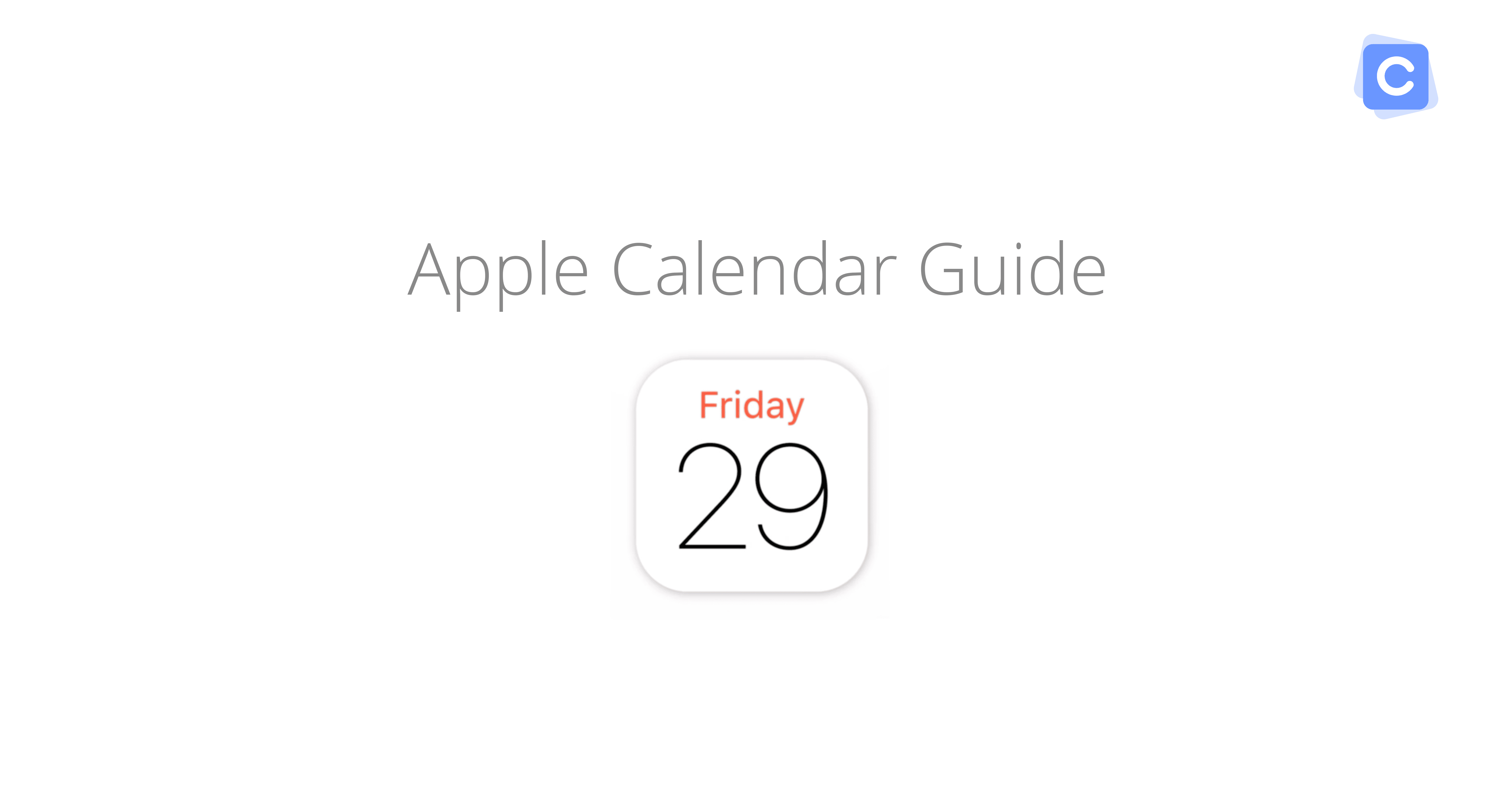 Apple Calendar Guide: Everything You Need To Know About Ical with Apple Calendar App Icon