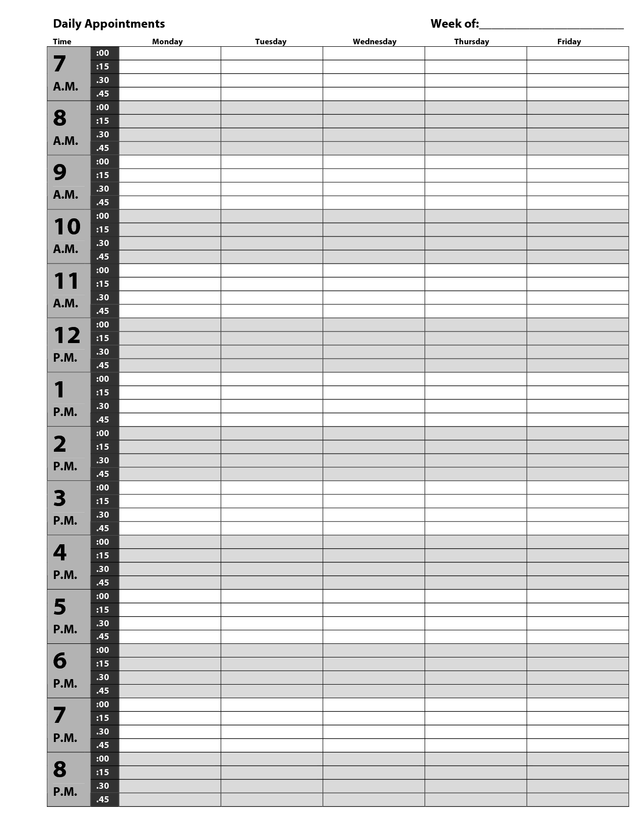 Appointment Book  Pdf | Appointment Calendar, Daily Planner regarding Daily Calendar Template 30 Minute Increments