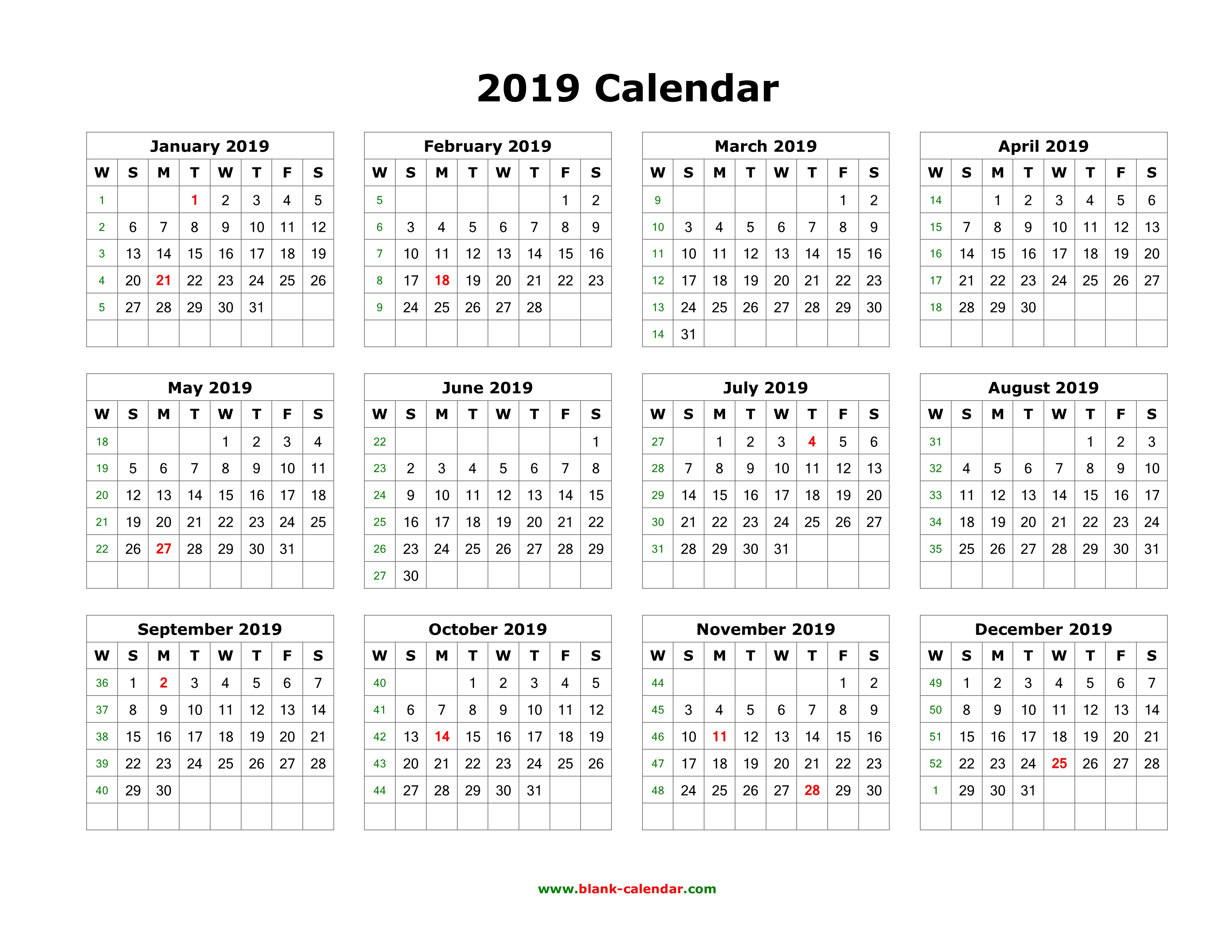Blank 12 Month Calendar  Topa.mastersathletics.co for Printable 12 Month Calendar On One Page