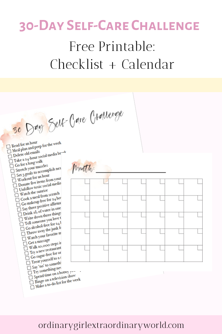 Blank 30 Day Challenge Calendar in 30 Day Blank Calendar