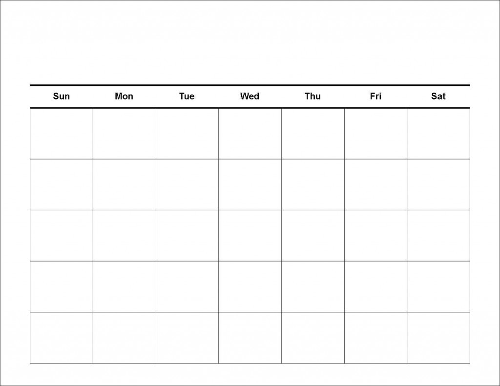 Blank 5 Day Calendar Printable | Example Calendar Printable inside 5 Day Calendar Printable