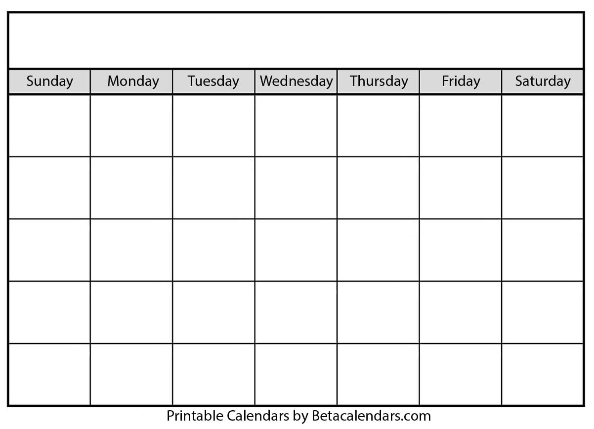 Blank Calendar – Beta Calendarsblank Calendar To Fill In inside Fill In Blank Calendar
