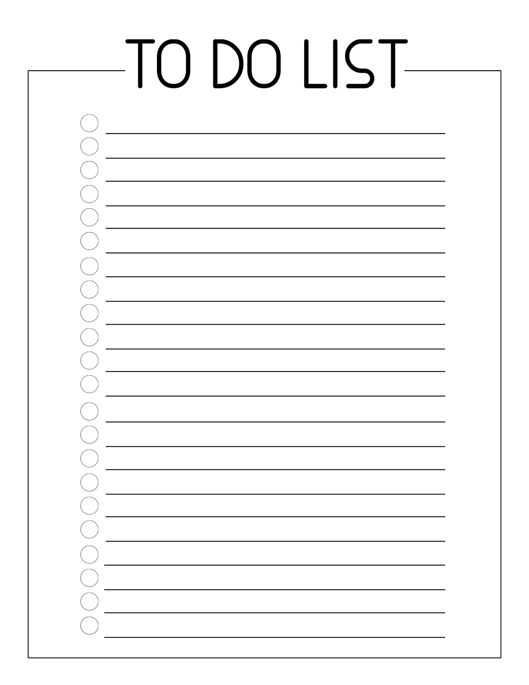 Blank Checklist Template For Teachers Printable Word Weekly pertaining to Printable Blank Checklist