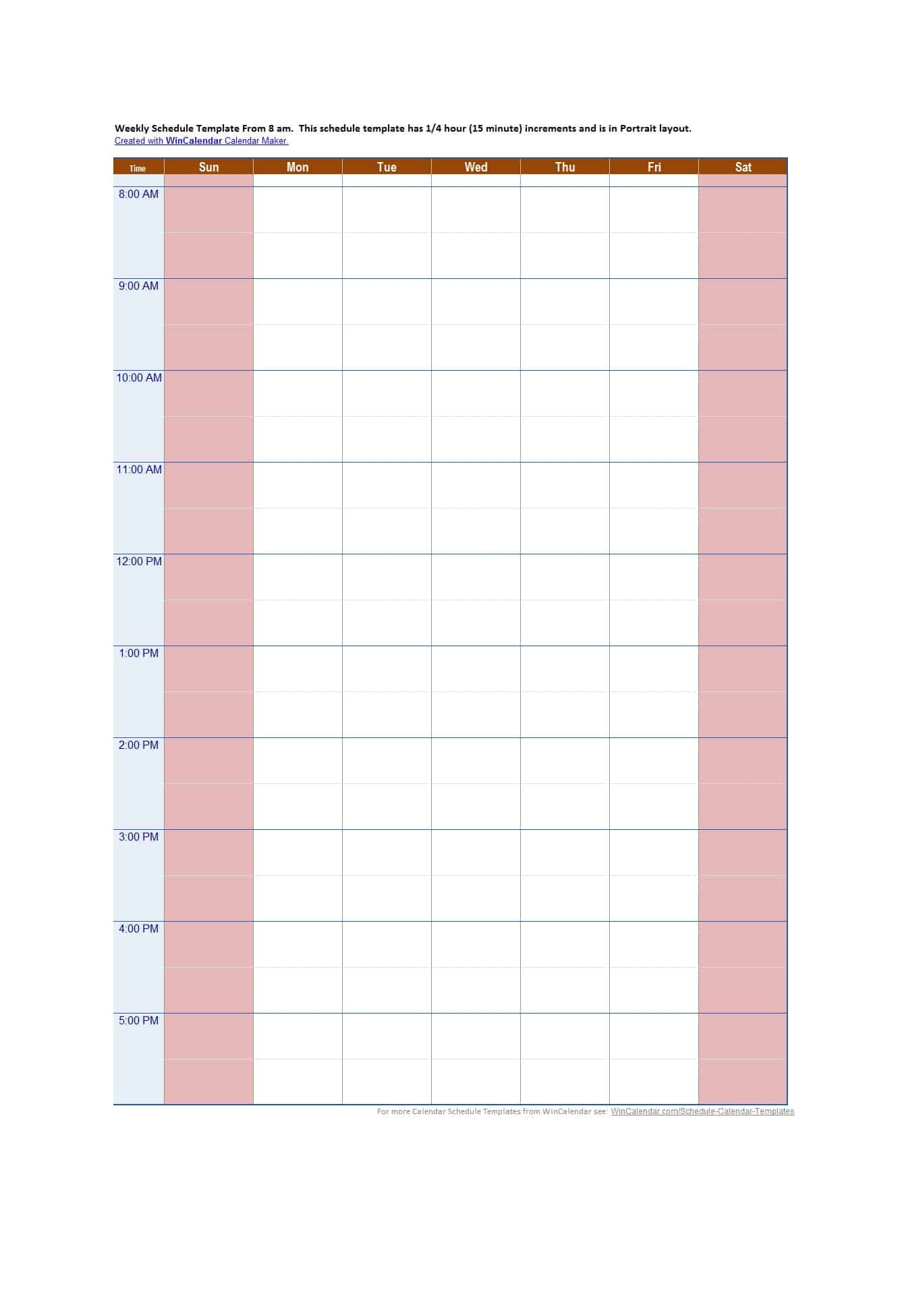 Blank Hourly Calendar  Bolan.horizonconsulting.co with Hourly Calendar Printable