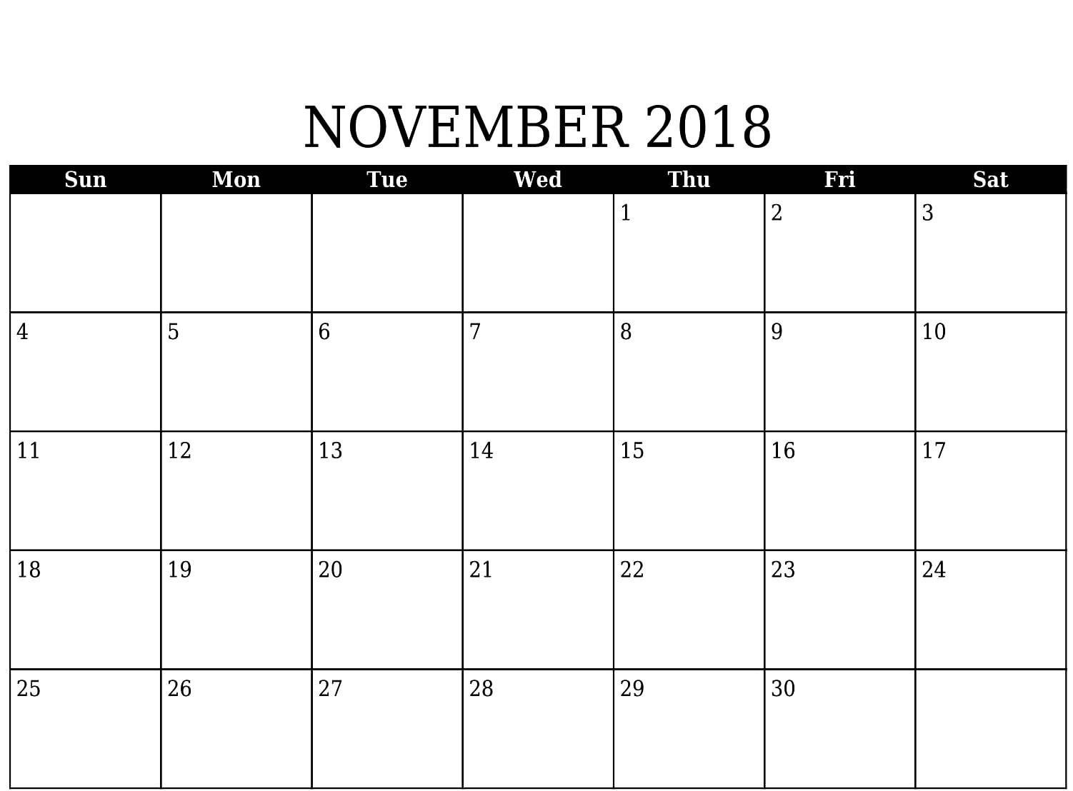 Blank November 2018 Google Sheet Calendar | Calendar Word with regard to Google Calendar Printable Template