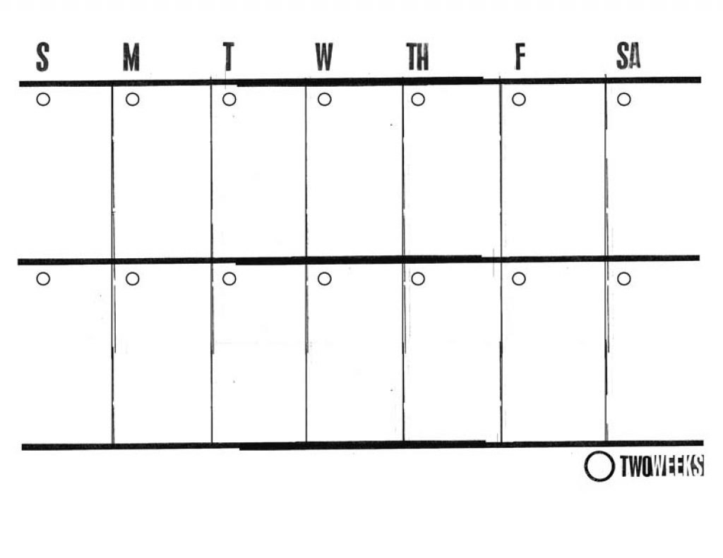Blank Two Week Calendar Template  Calendar Inspiration Design regarding Two Week Printable Calendar