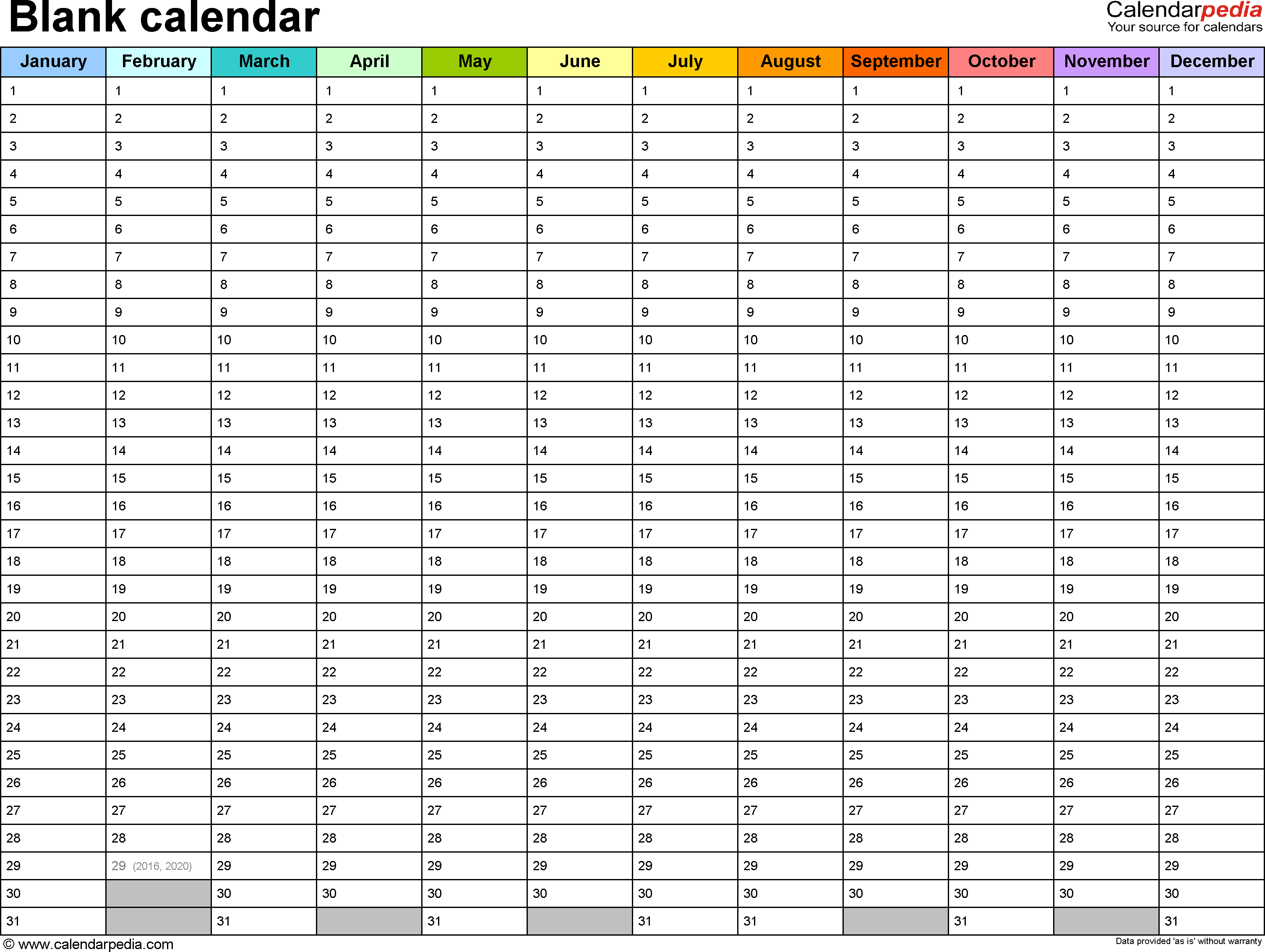 Blank Yearly Calendar Template  Bolan.horizonconsulting.co with regard to Annual Calendar Template Excel