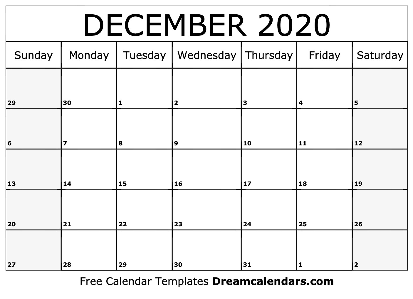 Calendar 2020 December Printable  Bolan.horizonconsulting.co with Calander For December 2020