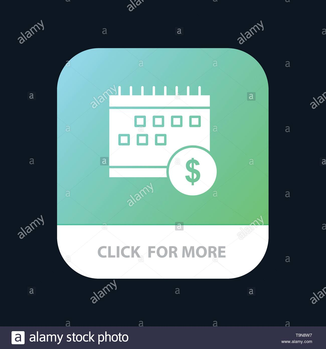 Calendar, Banking, Dollar, Money, Time, Economic Mobile App inside Calendar Icon Android