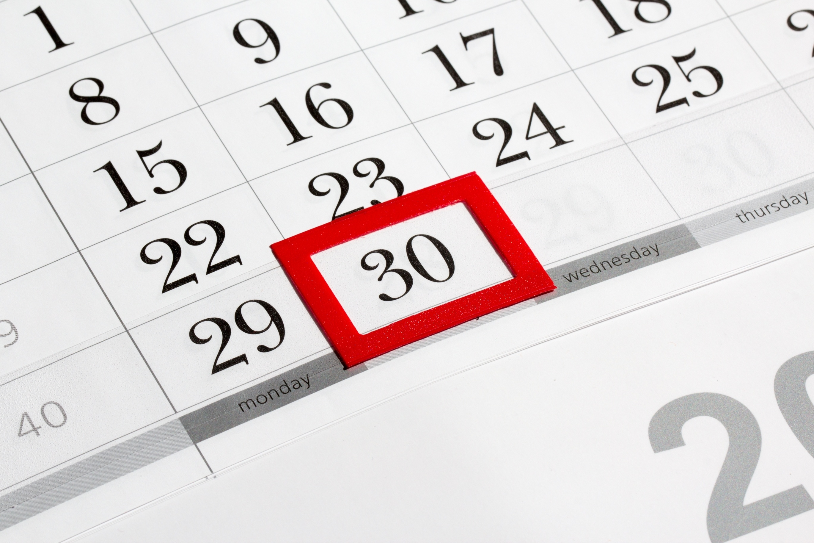Calendar Countdown Without Weekends | Calendar Template for Countdown Without Weekends