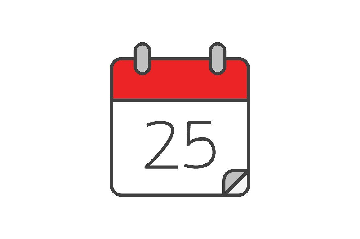 Calendar Flat Line Icon #layered#includes#editable#psd in Calendar Icon Psd
