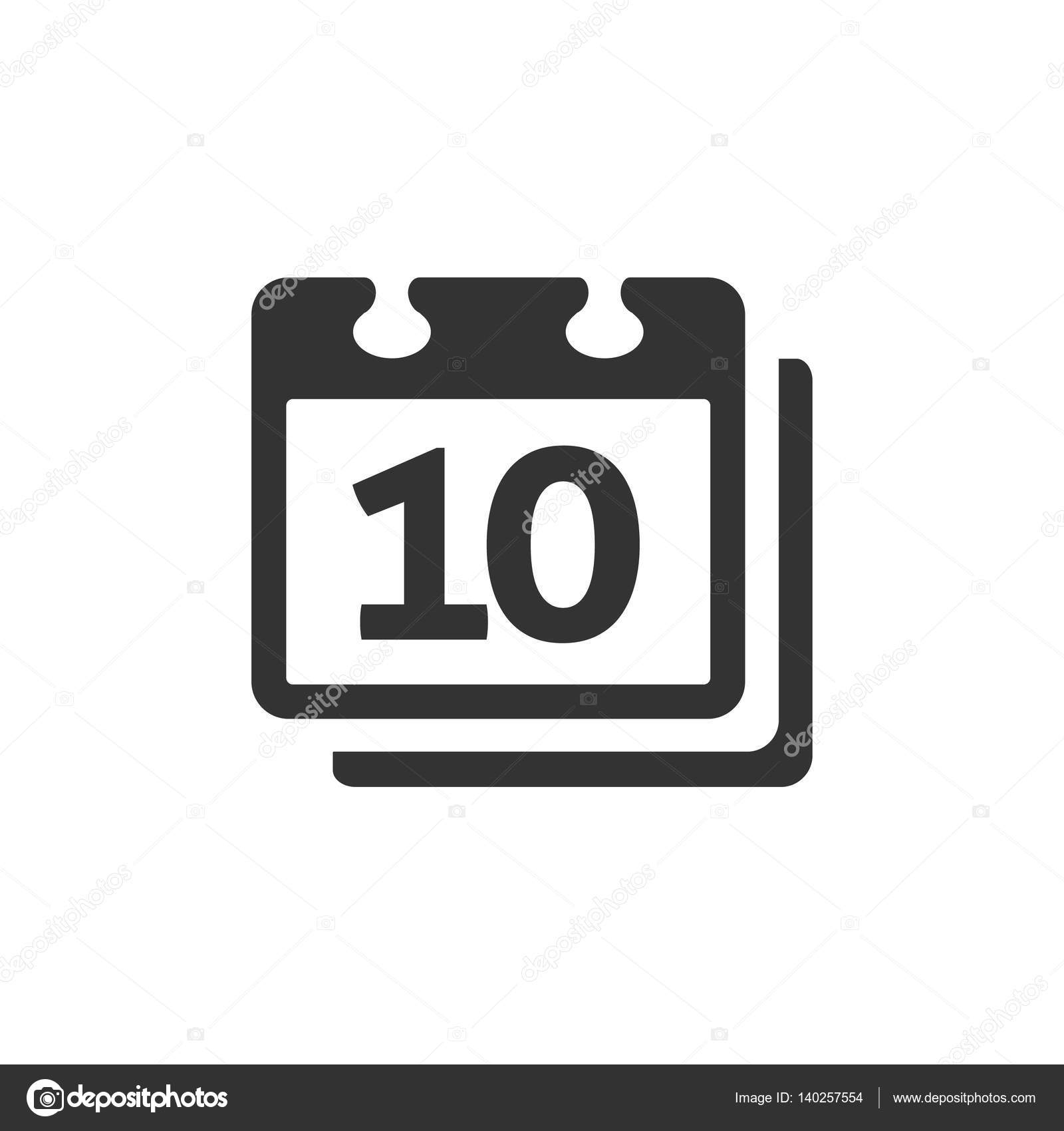 Calendar Icon In Single Grey Color. — Векторное Изображение in Calendar Icon Grey