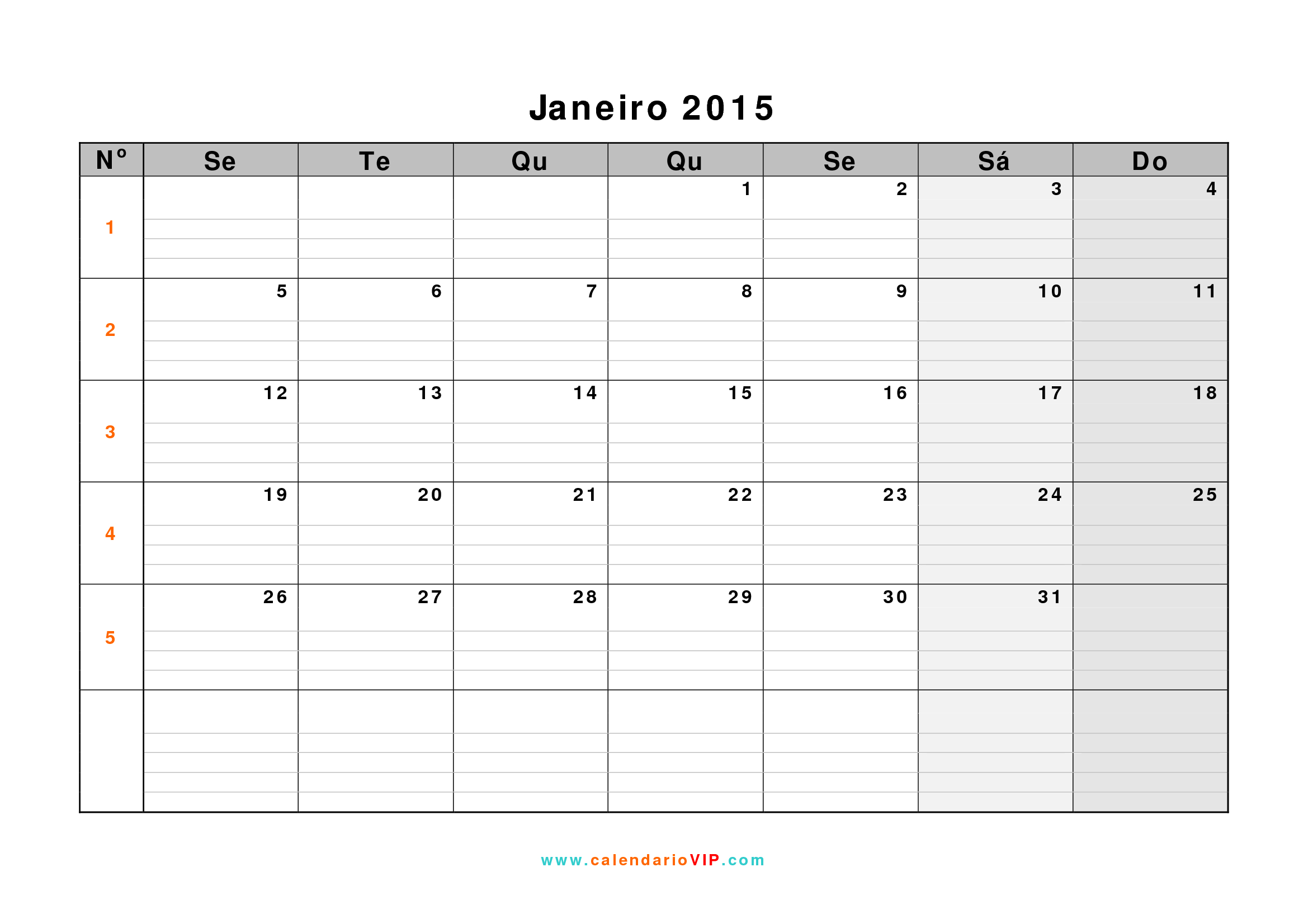 Calendário Dezembro 2015 Para Imprimir  Calendáriovip regarding Calendario Dezembro De 2015