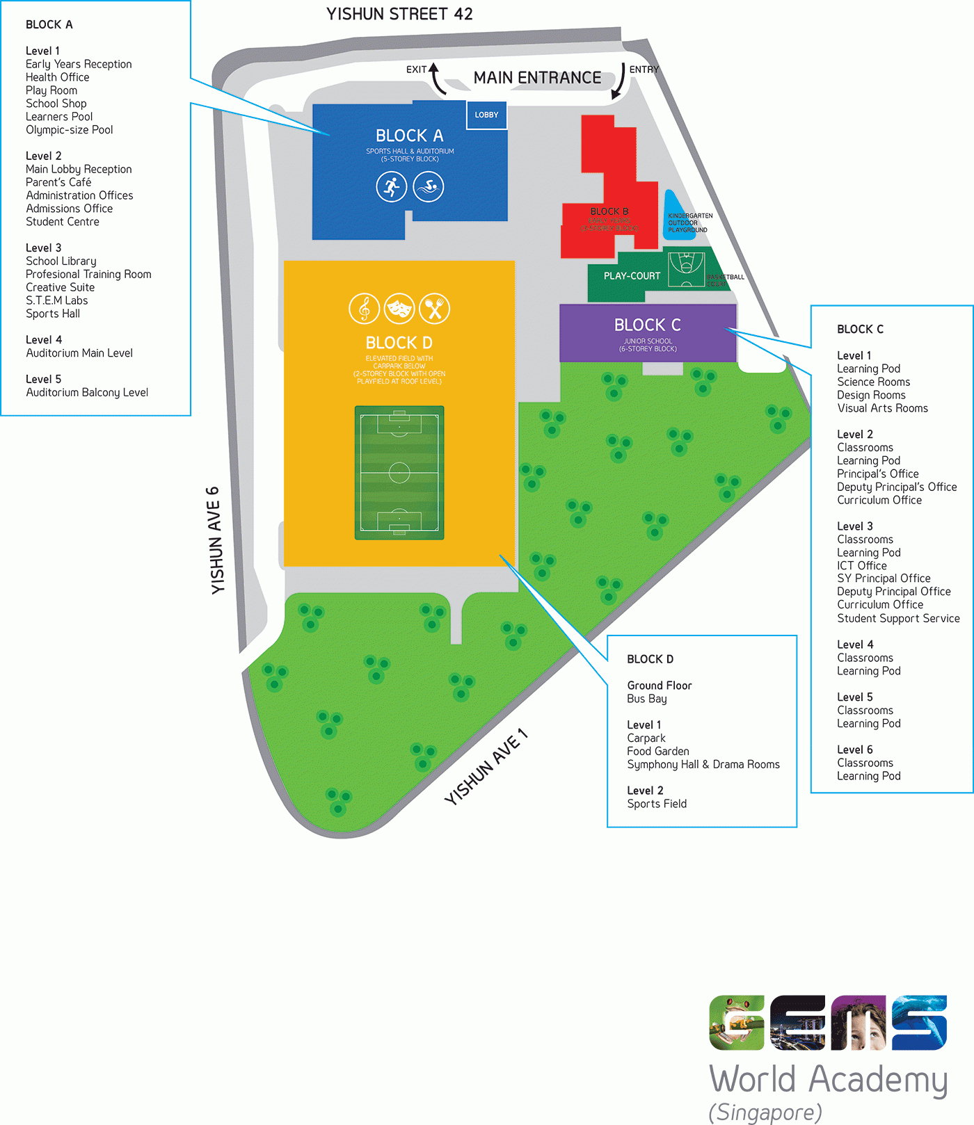 Campus Map | Gems World Academy (Singapore) intended for Gems World Academy Academic Calendar