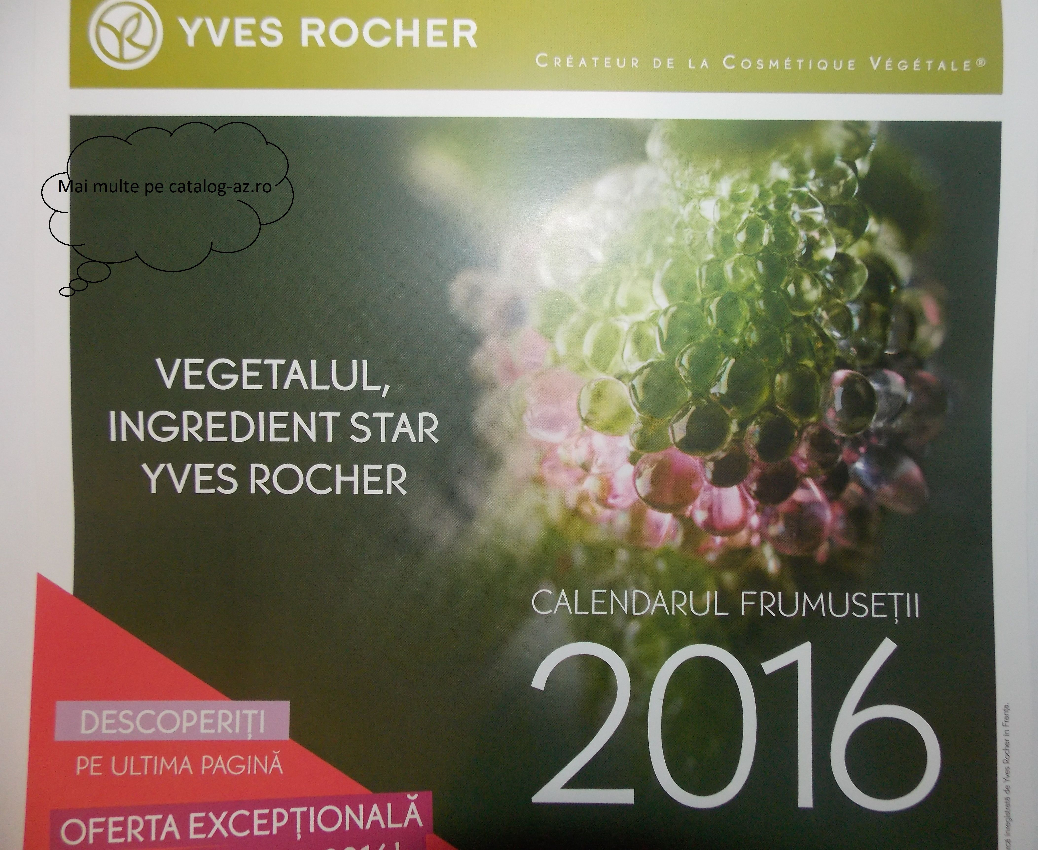 Catalog Yves Rocher Calendar Frumusete 2016 | Cosmetice intended for Calendar De Sanatate Si Frumusete