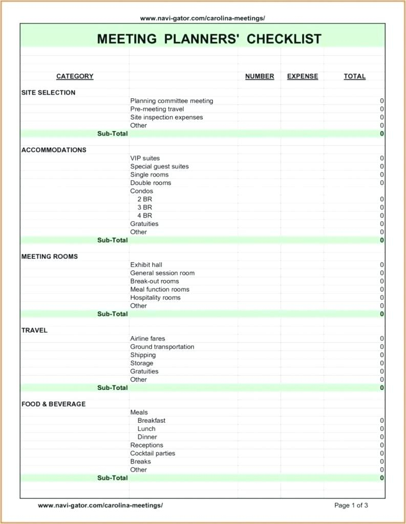 Checklist Examples Ence Planning Template Free Doc Christian regarding Conference Planning Template Excel