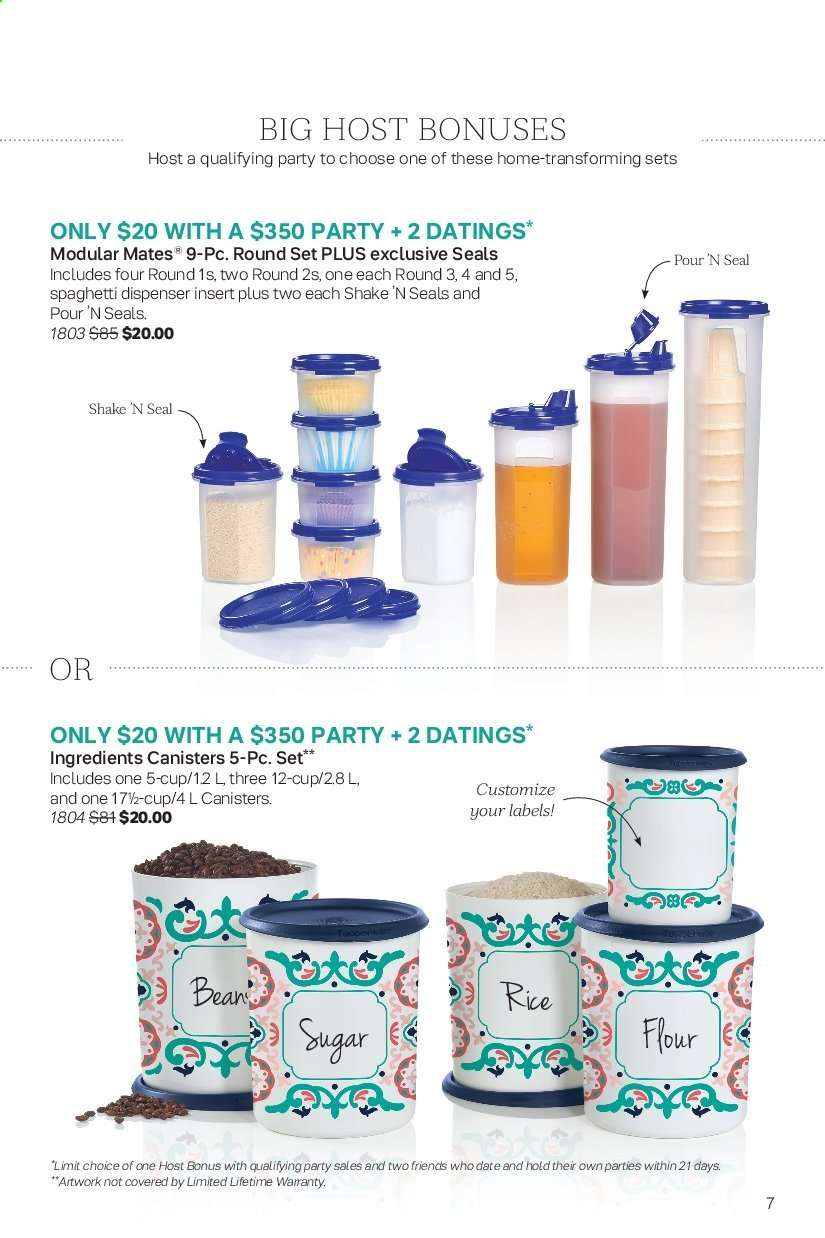 Current Tupperware Flyer December 28, 2019  January 31 throughout Tupperware Januar Specials 2020
