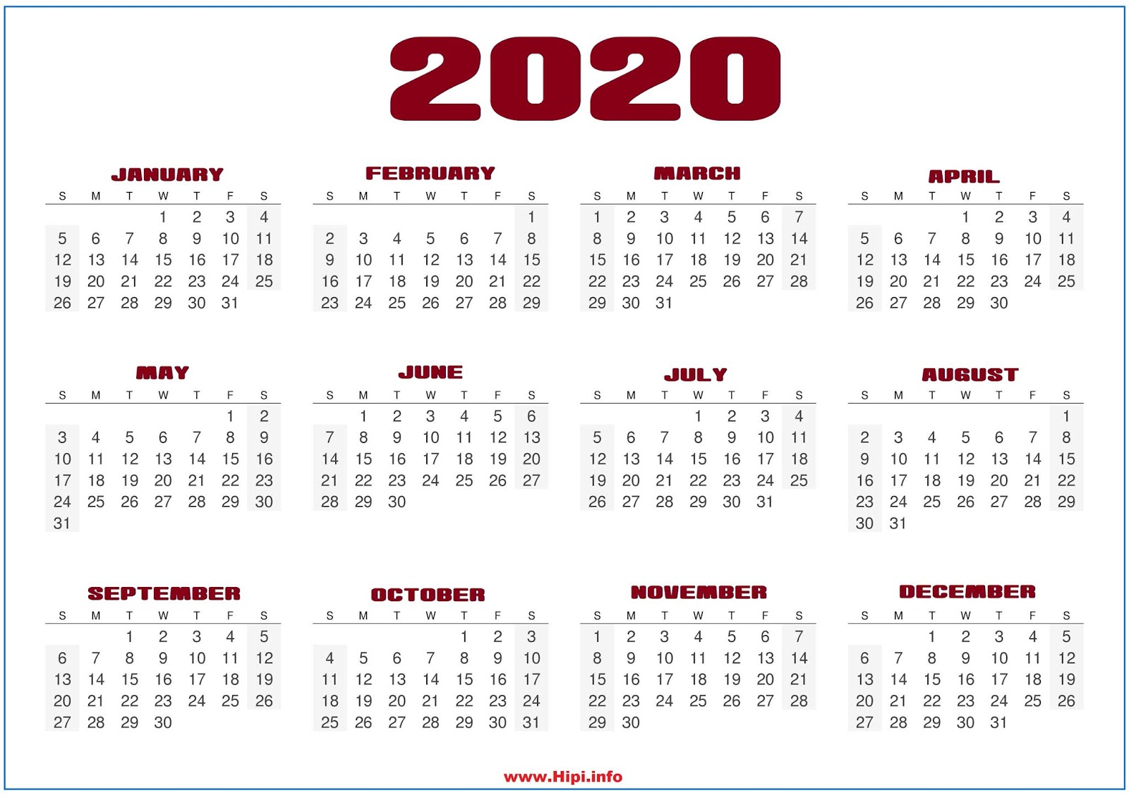 Календарь 2020  Bagno.site in 2020 Calendar Printable